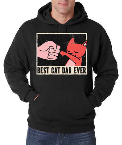 Youth Designz Kapuzenpullover Best Cat Dad Ever Herren Hoodie Pullover mit lustigem Katzen Motiv