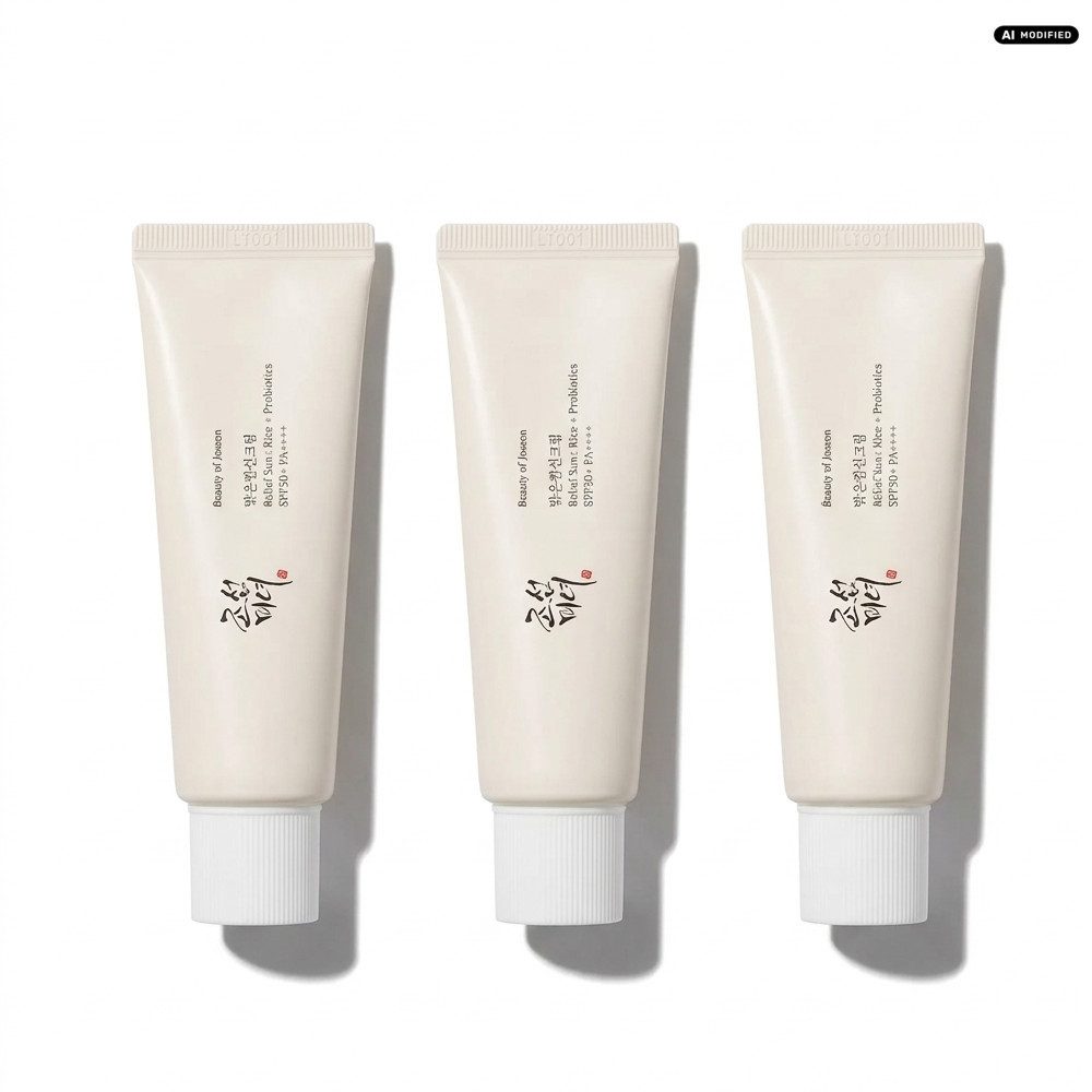 Beauty of Joseon Gesichtspflege Beauty of Joseon Relief Sun Rice Probiotics 3er Set, 1-tlg., LSF 50+, 30 % Reisextrakt, Fermente, feuchtigkeitsspendend