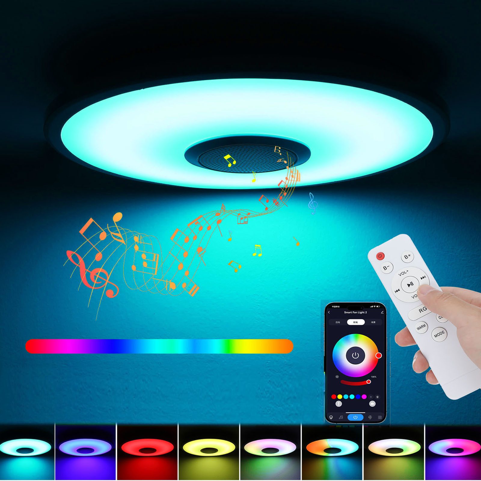 oyajia Deckenleuchte LED Deckenlampe mit Bluetooth günstig online kaufen