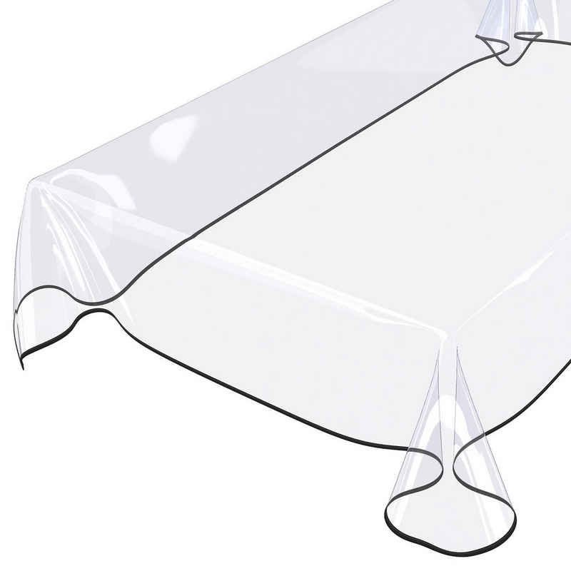 ANRO Tischdecke Tischdecke Klara Transparent Transparent Robust Wasserabweisend Breite, Glatt