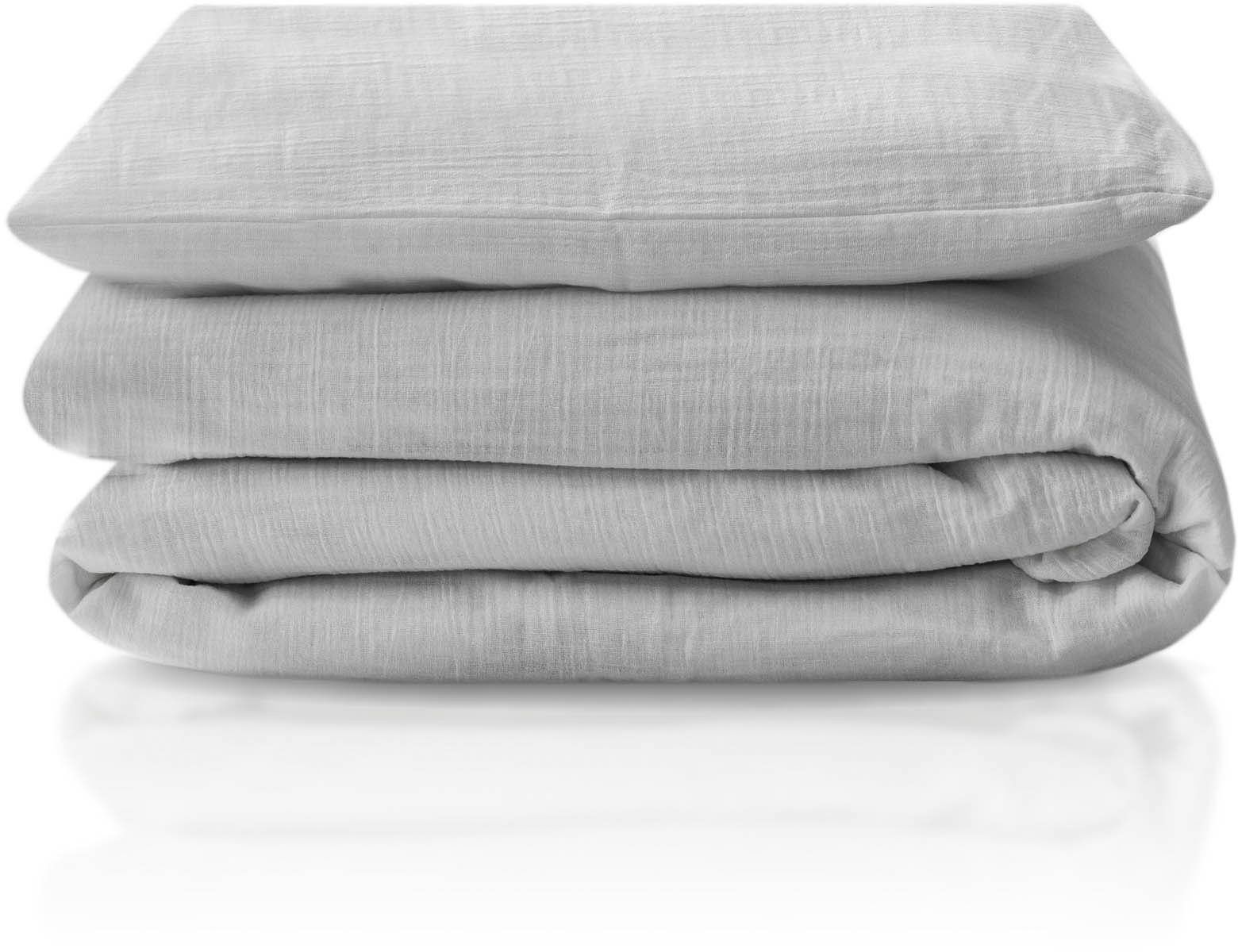 Julius Zöllner Kinderbettwäsche Baby- und Kinderbettwäsche aus 100% Musselin, Musselin, 2 teilig, erhältlich in den Größen 80x80+35x40cm und 100x135+40x60cm