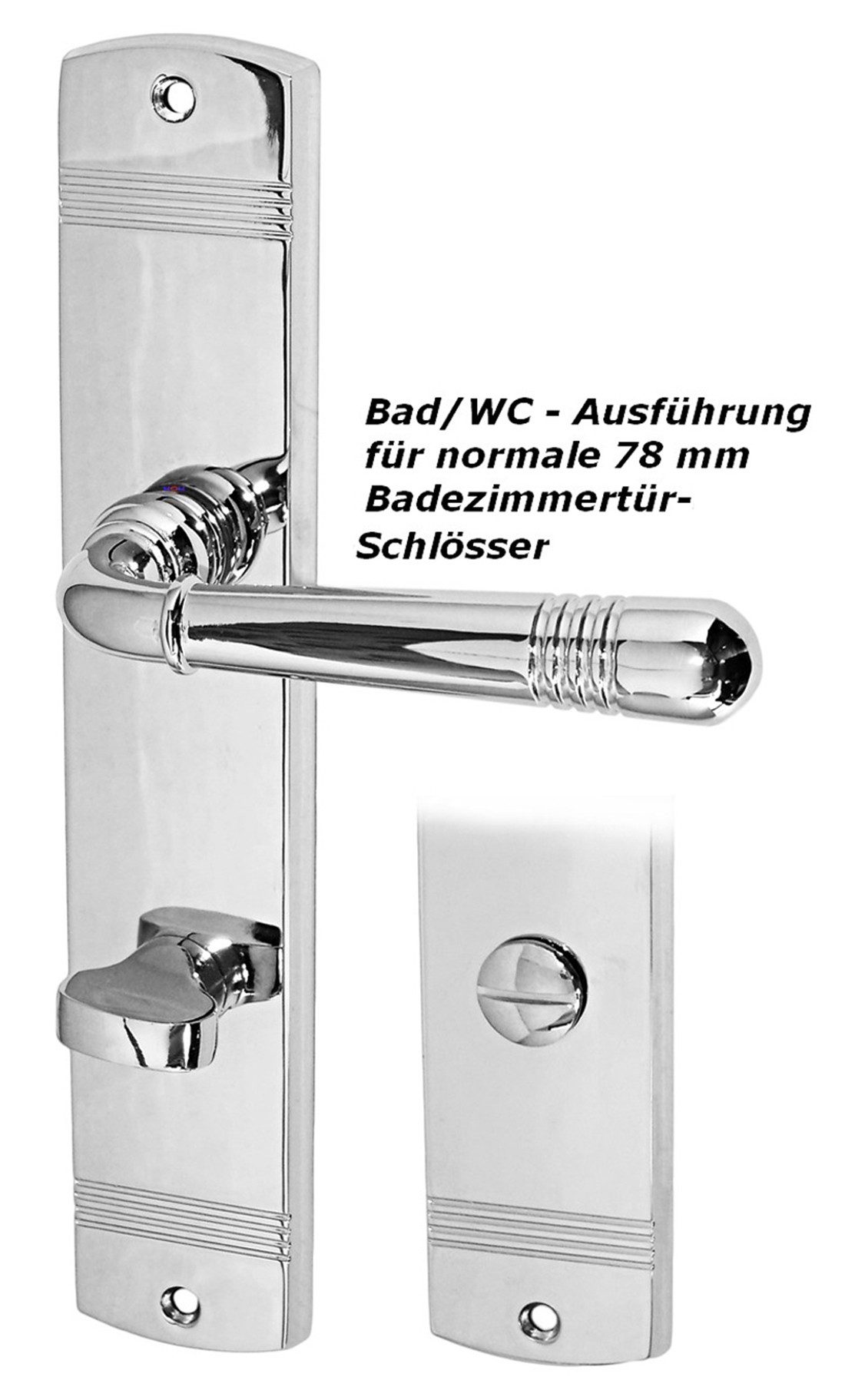 Häusler Onlinehandel GmbH Türbeschlag Türbeschlag 1383 Helena LS Chrom Türdrücker Türklinke Türgriffe, Festdrehbar gelagert mit Rückholfeder zur Schlossentlastung