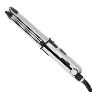 Camry Glätteisen R 2320 Haarglätter 500 Watt Silber, LCD-Anzeige, Temperaturregelung 130 – 230°C, mit Titanplatten
