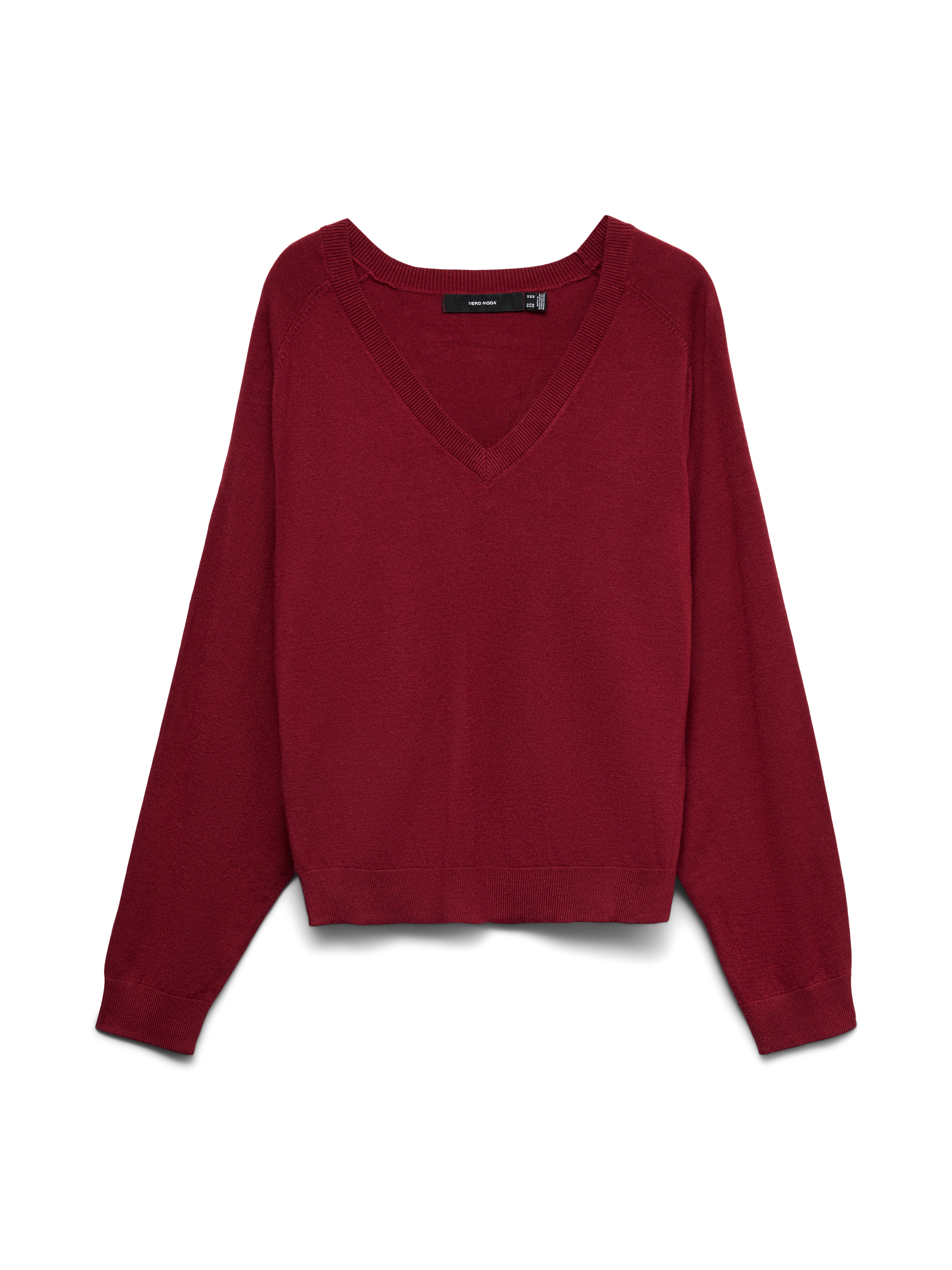 Vero Moda Strickpullover VMHOLLY KARIS LS V-NECK PULLOVER BOO Viskosemischung