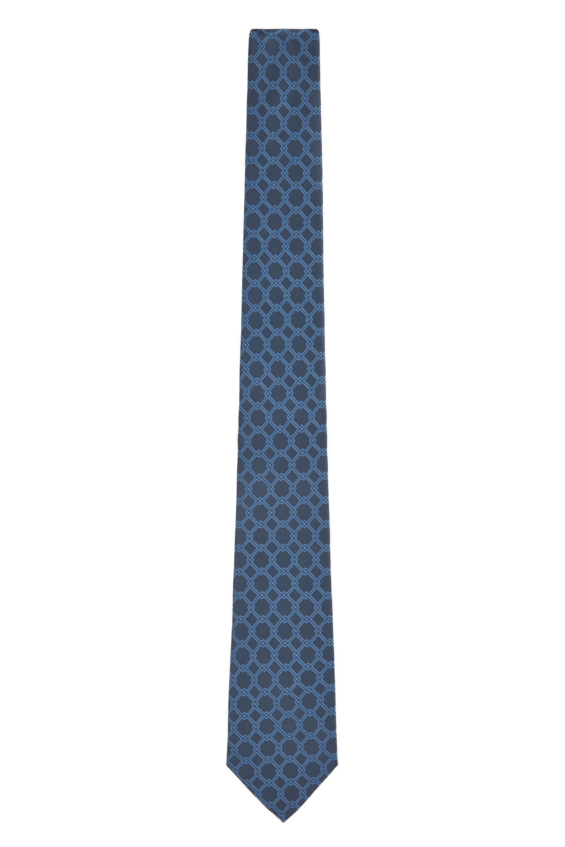 Next Navy Blue Krawatte Gemusterte Krawatte Geometric (1-St)