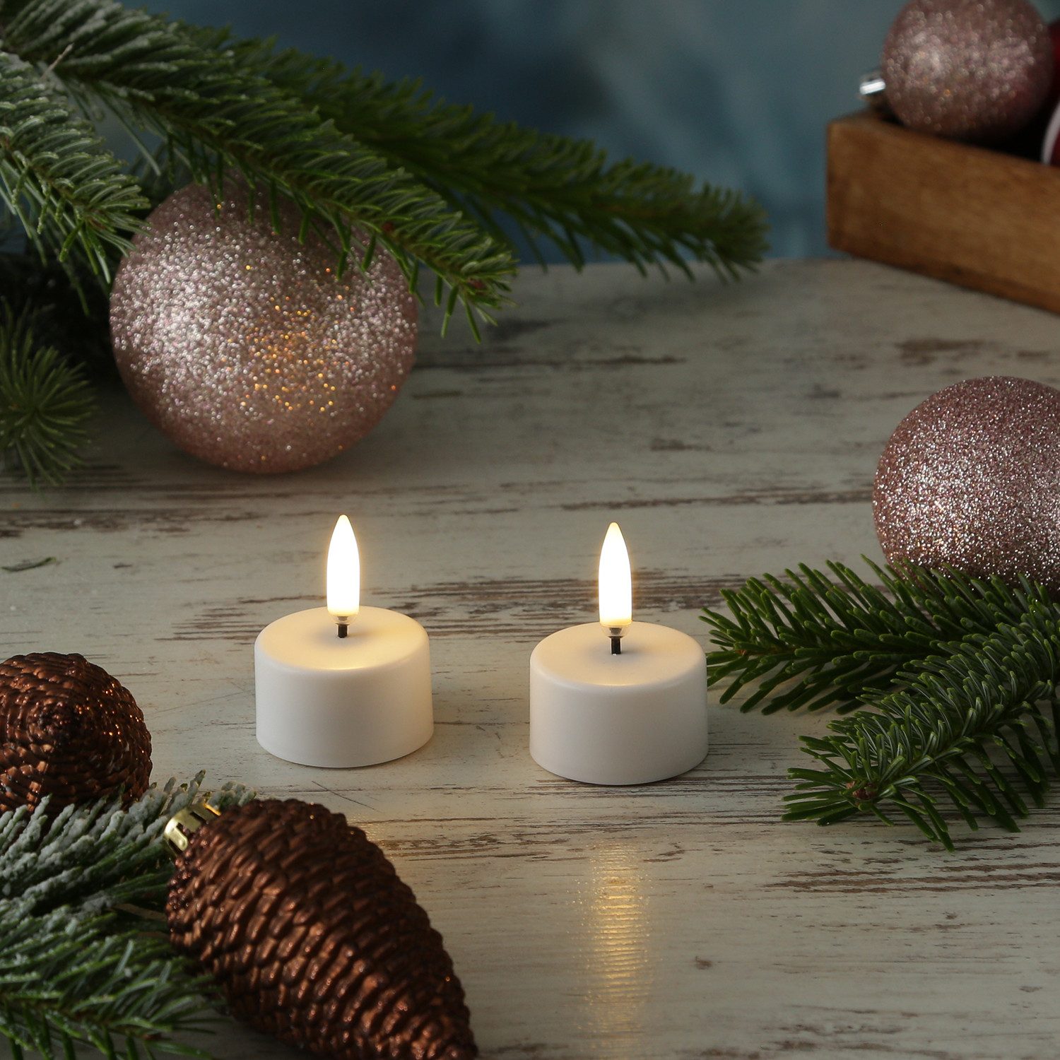 UYUNI Lighting LED-Kerze LED Mini Teelichter 2 Stück aufladbar 4cm Timer Au günstig online kaufen