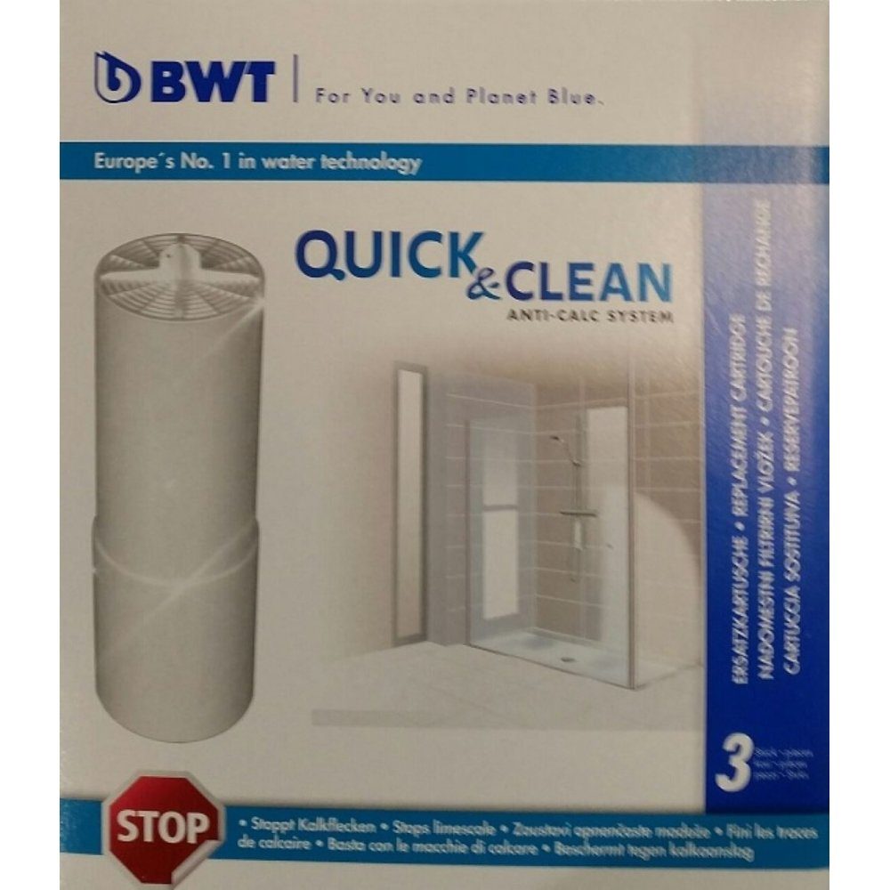 BWT Kalk- und Wasserfilter 812915 Cleaning Edition - Filterkartusche - 3er Pack - weiß, Zubehör für BWT Quick & Clean Anti-Calc System