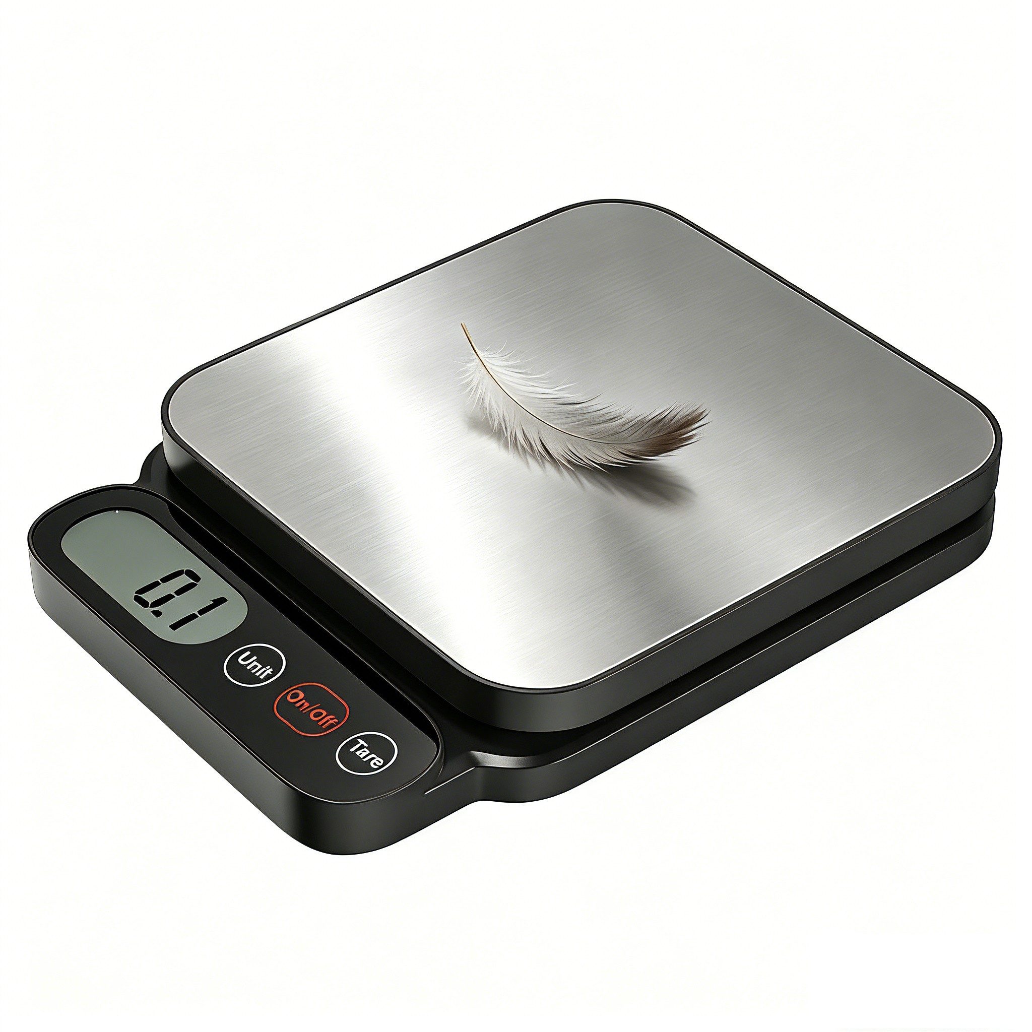 OYLCDI Küchenwaage Digitale Küchenwaage, Edelstahloberfläche, LCD-Display, (Tara-Funktion, automatische Abschaltung, digitale Edelstahl-Lebensmittelwaage), Messgenauigkeit 1 g,bis 5000g 5kg, g/ml/oz/lb/fl