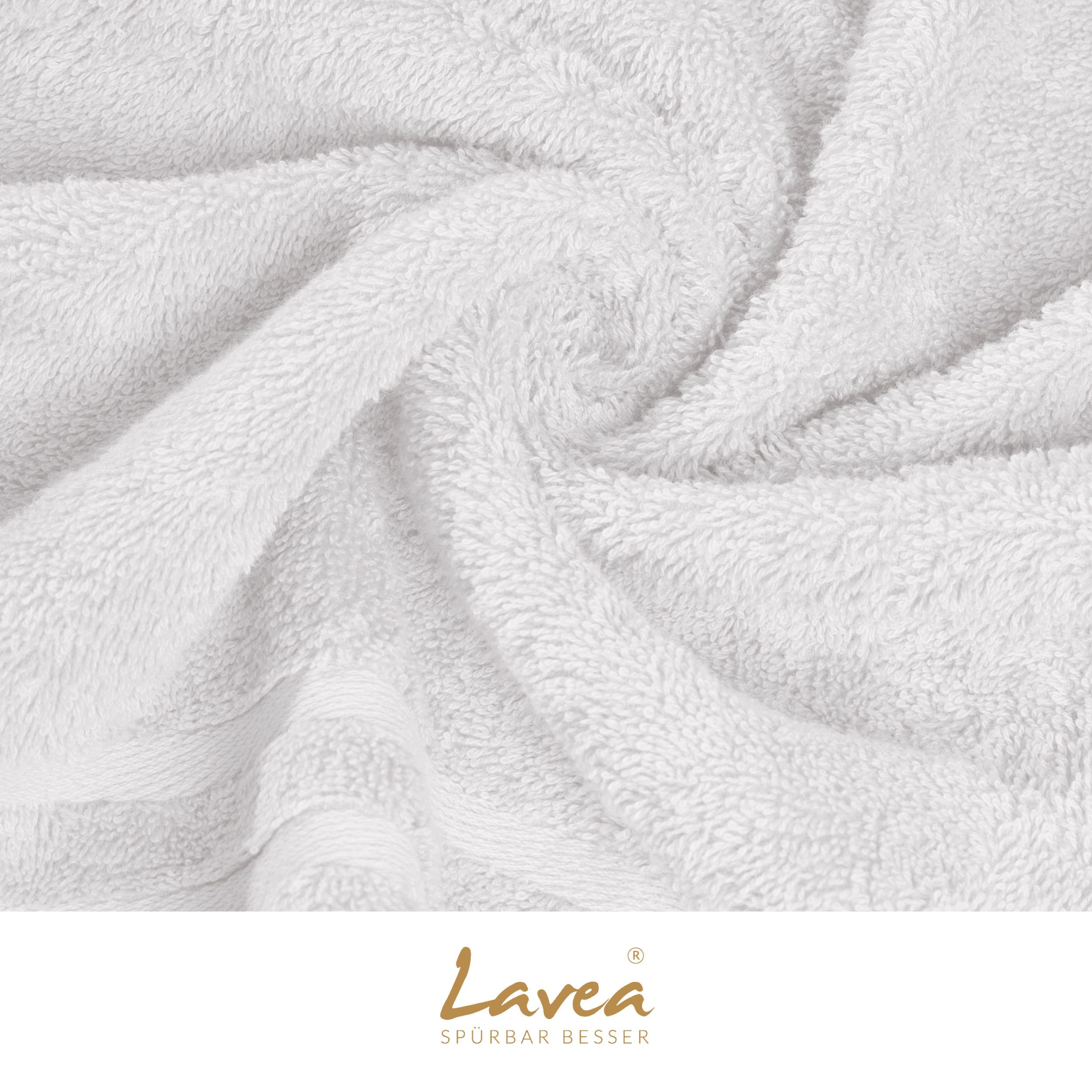 Lavea Gästehandtücher 30x50 cm, 10er Set Gästehandtuch, Elena-Frottee Handtuch, Gästetuch, (Set, 10-St), 500 g/m² Frottier, weich & saugstark, pflegeleicht – Bild 5 von 5