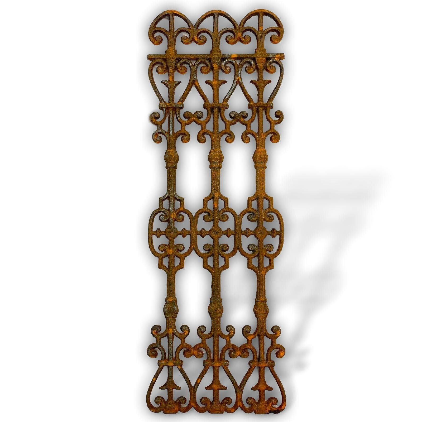 Dekoobjekt Gitter Zaun Balkon 86cm Fenster Eisenfenster Rost Rankhilfe Rankgitte