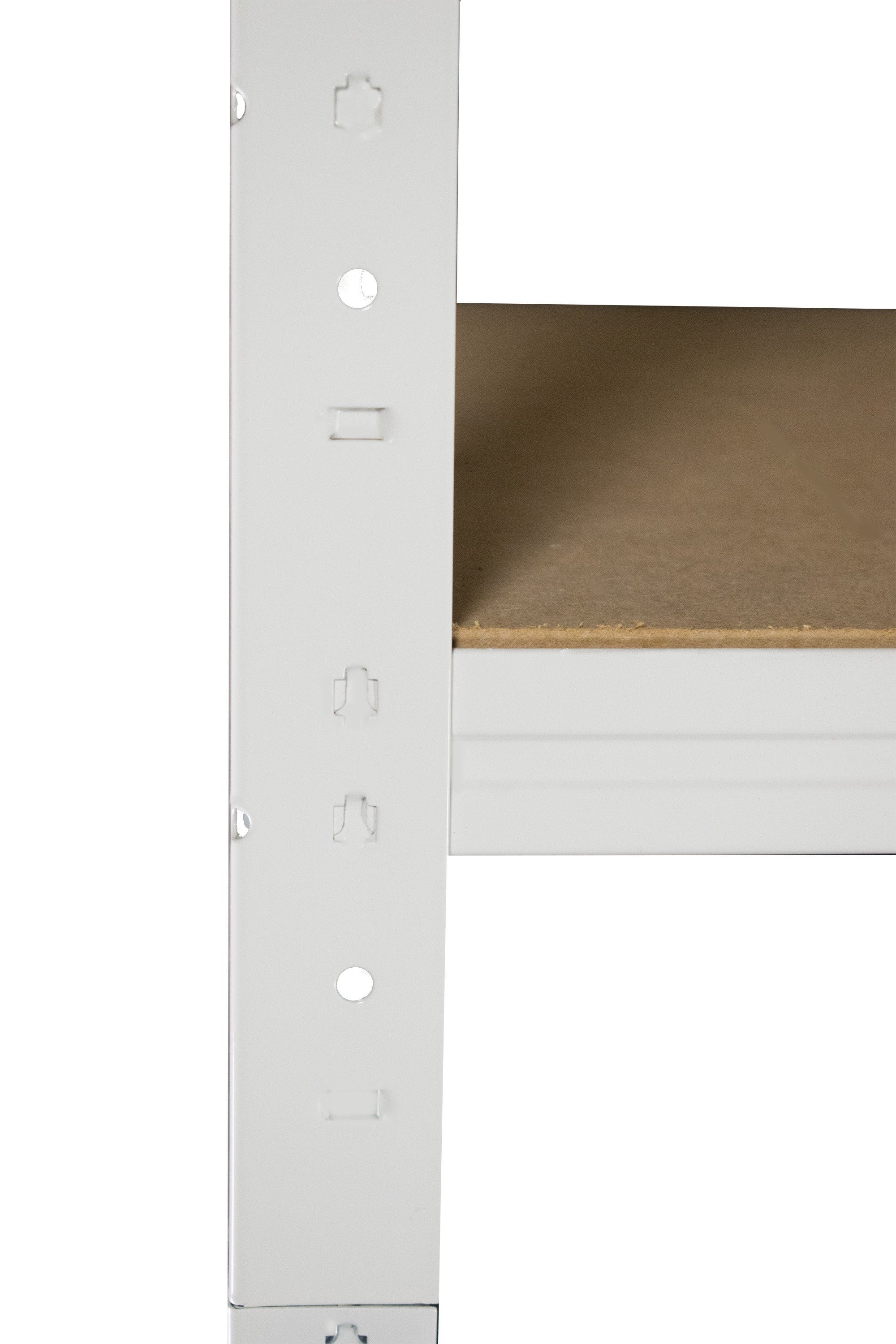Fachböden cm in 30x50 weiß, shelfplaza Komplettes zusätzliche Steckregale für für Schwerlastregale HDF-Fachboden, Schwerlastregal Fachboden-Set HOME,