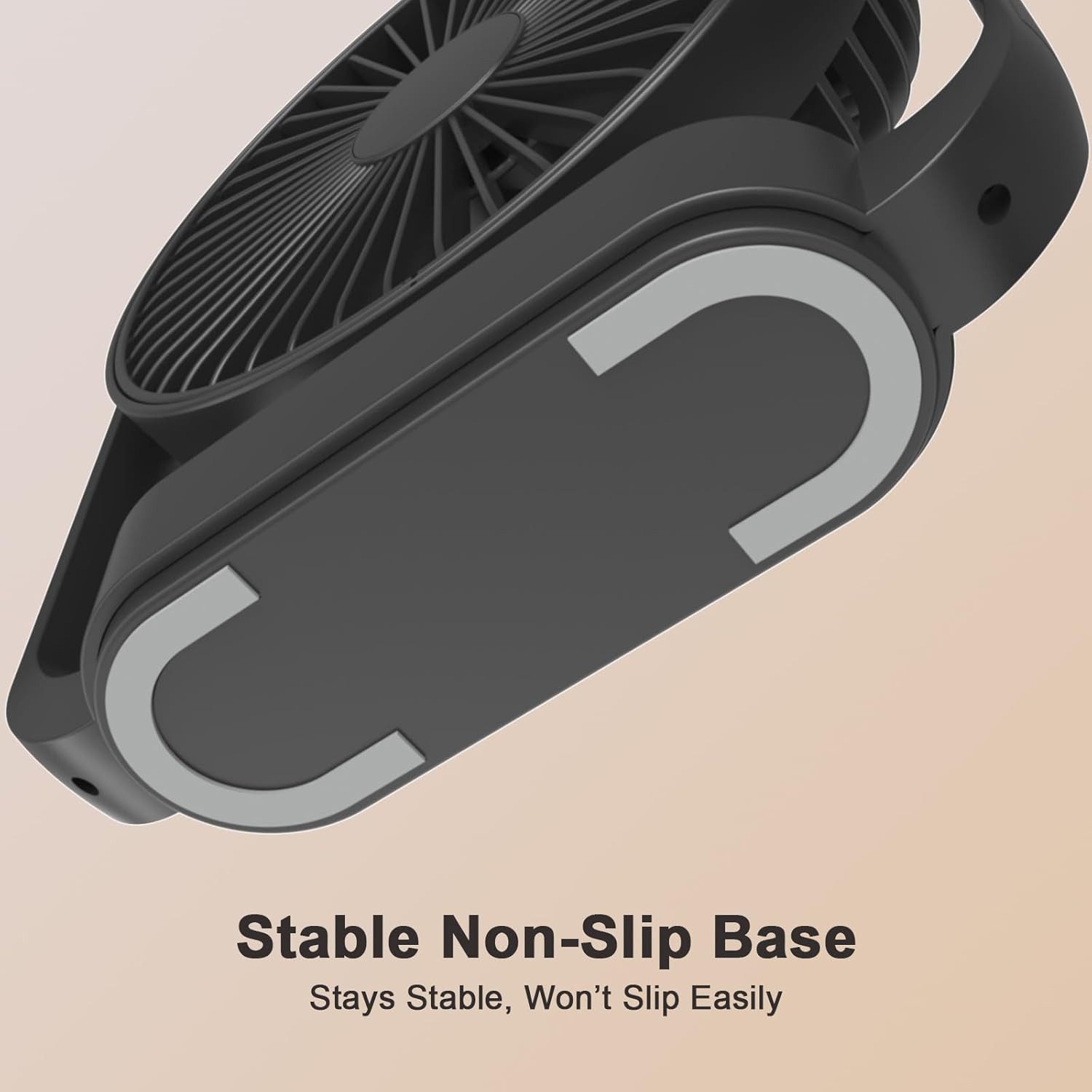 AIMAX Tischventilator Tischventilator 4000 mAh USB-C mit 4 Stufen Schwarz