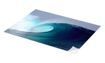 Posterlounge Wandfolie Paul Kennedy, Tropical blauen Welle surfen, Badezimmer Maritim Fotografie