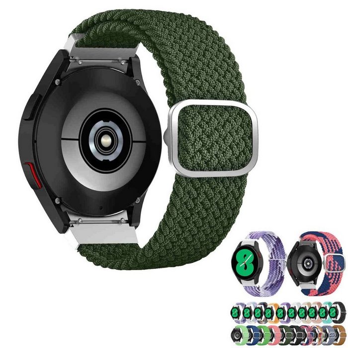 Wigento Smartwatch-Armband Für Samsung Galaxy Watch 4 40mm / 44mm Uhr Nylon Armband Ersatz Arm Band Muster 15