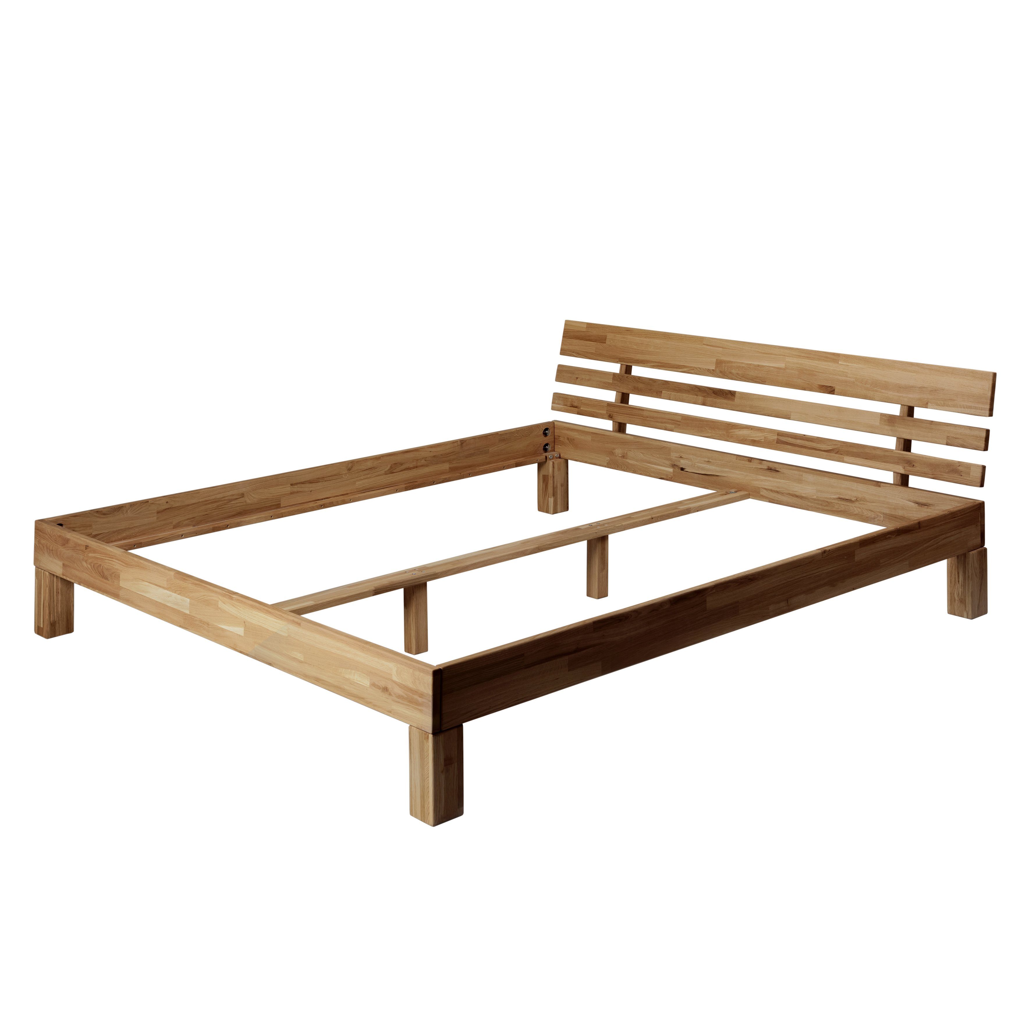 Krok Wood Massivholzbett Julia in Eiche mit Kopfteil