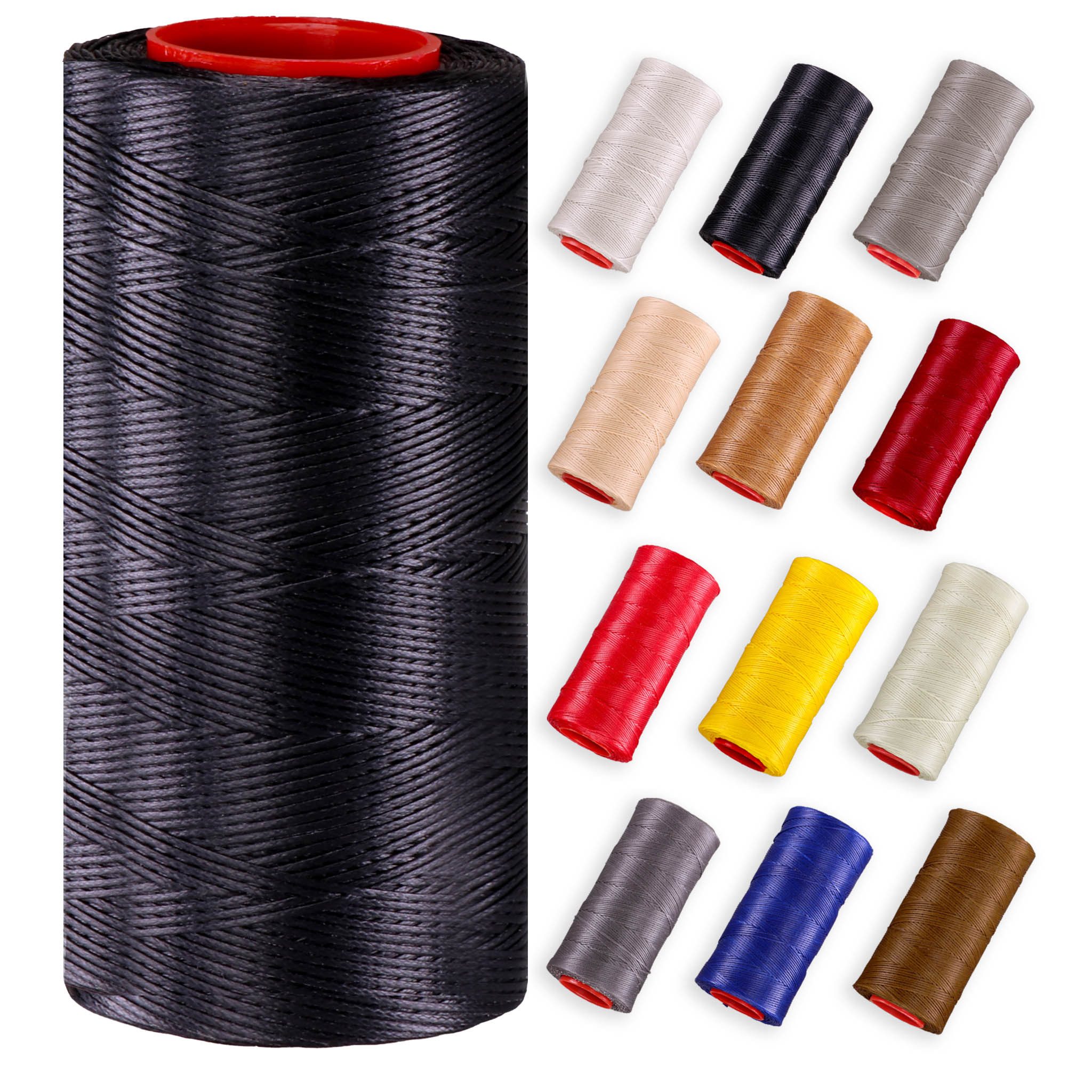 Langlauf Schuhbedarf Ledergarn gewachst 0,8mm - 250m Sattlergarn 100% Polyester Nähgarn
