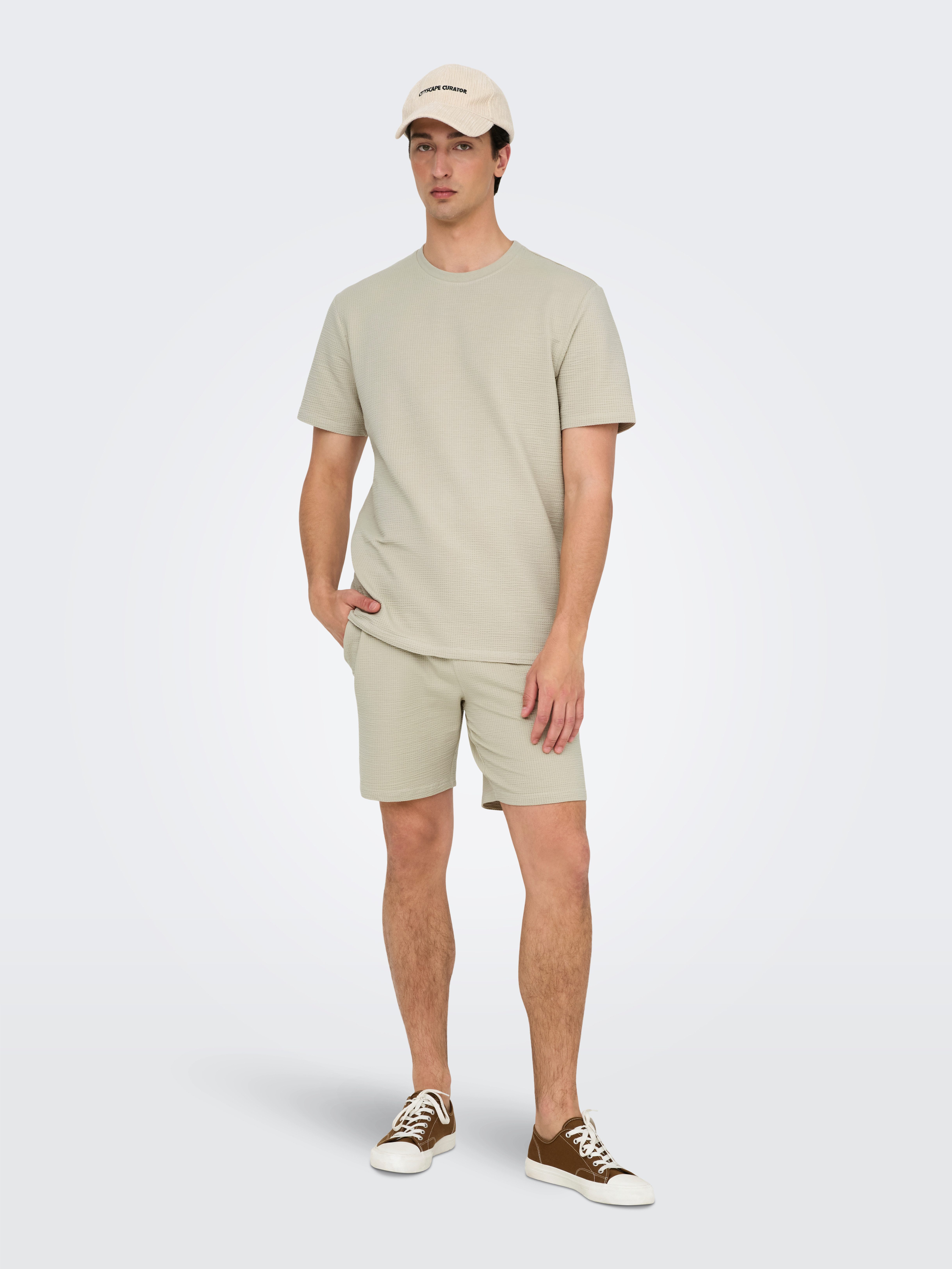 ONLY & SONS Shorts ONSKIAN LIFE REG SEERSUCKER SHORTS NOOS