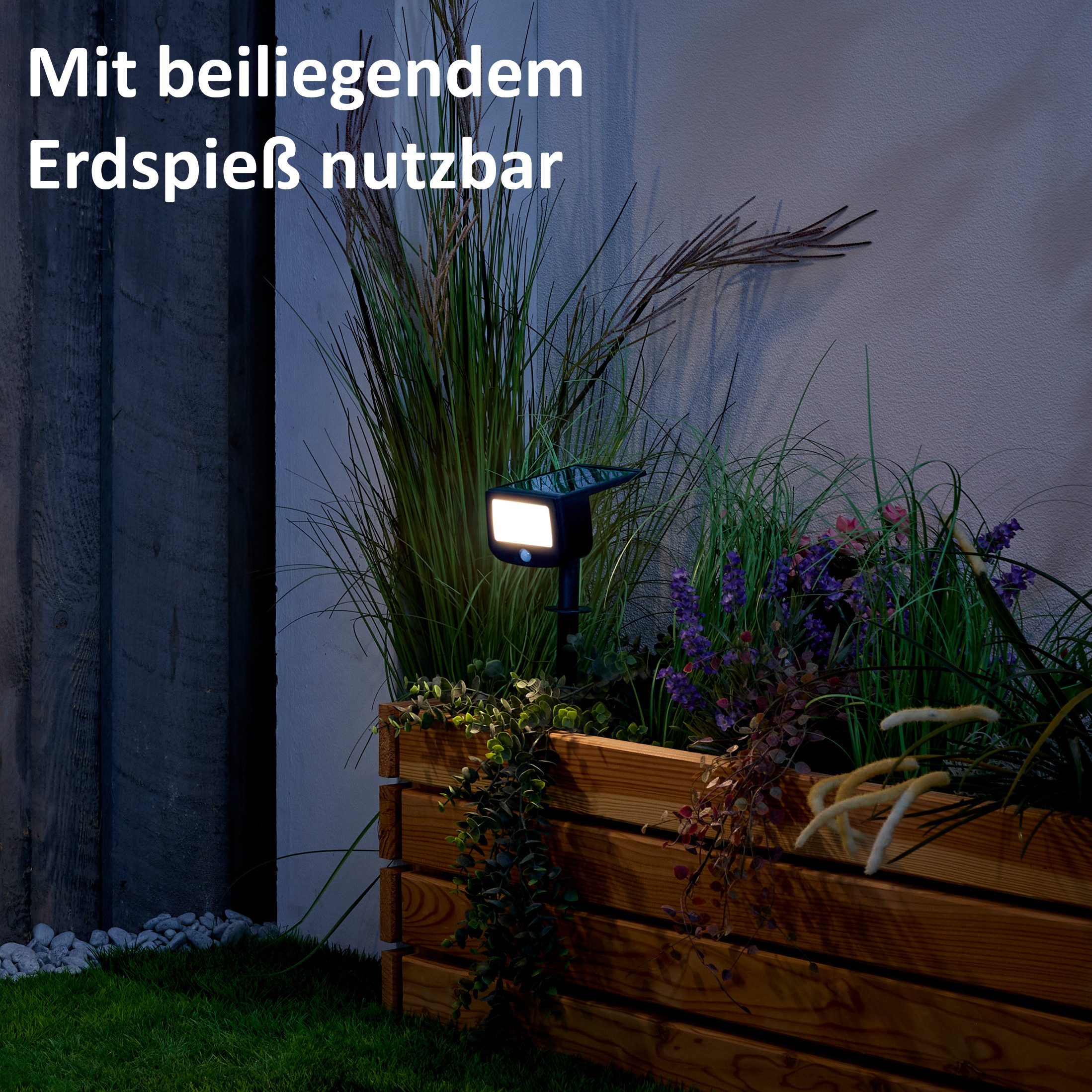 Northpoint Bewegungsmelder LED Solar Strahler Fluter Sicherheitsleuchte mit Funk, (3-St) – Bild 4 von 5