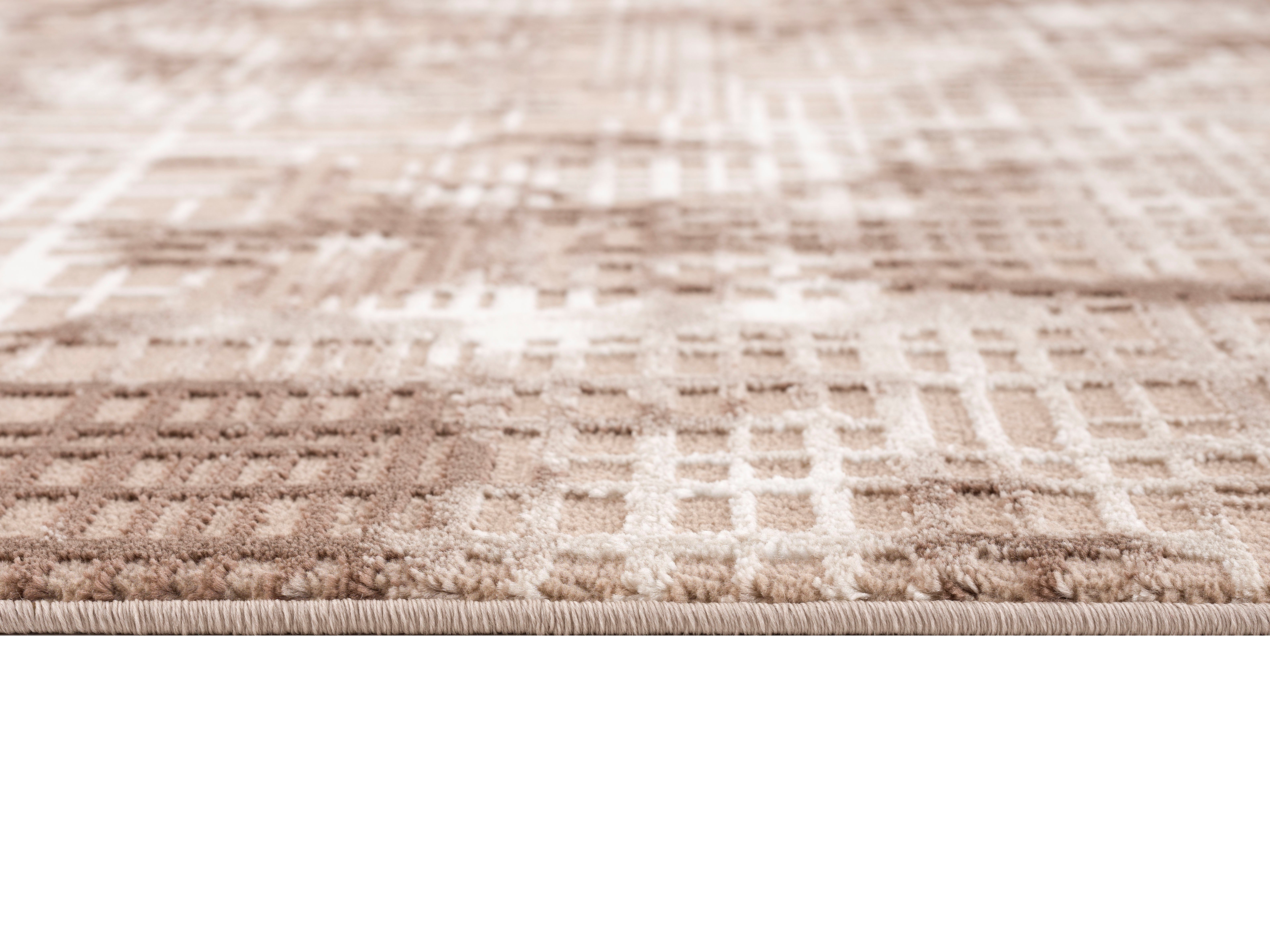 Teppich Cansu, my dezenter Glanz, Höhe: Vintage, 12 mm, home, rechteckig, Carving-Effekt Hoch-Tief-Struktur, braun Schrumpf