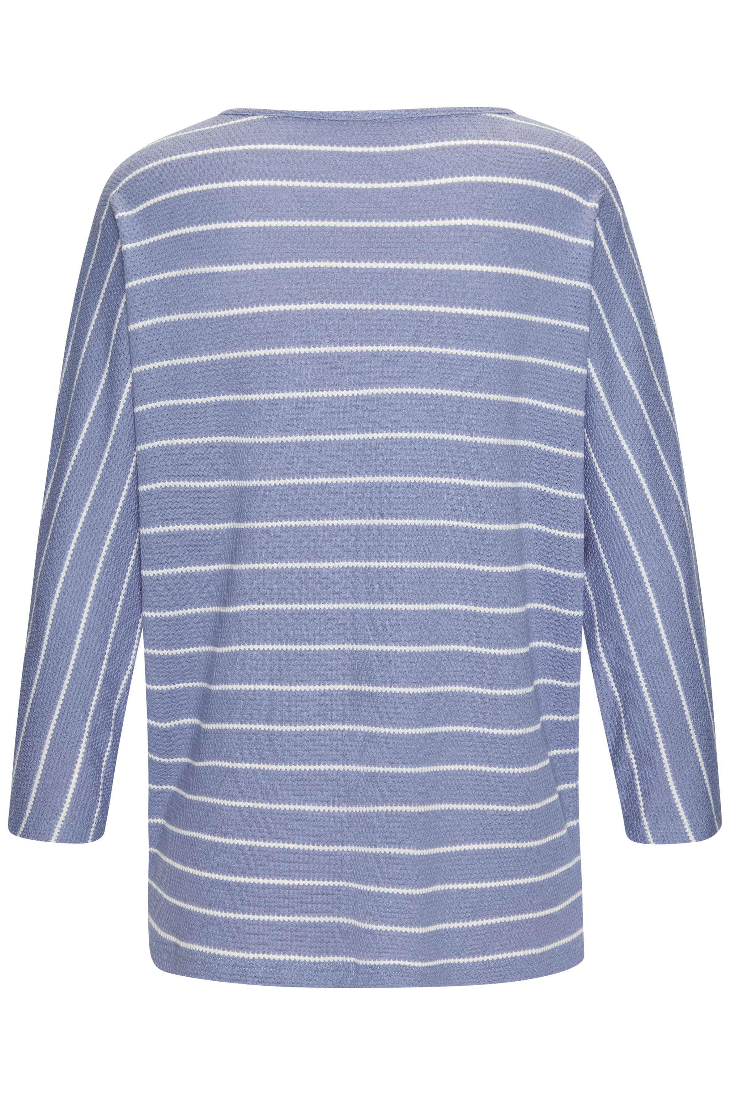 Vivance 3/4-Arm-Shirt mit modischer Streifenstruktur aus pflegeleichter Baumwoll-Viskose-Qualität