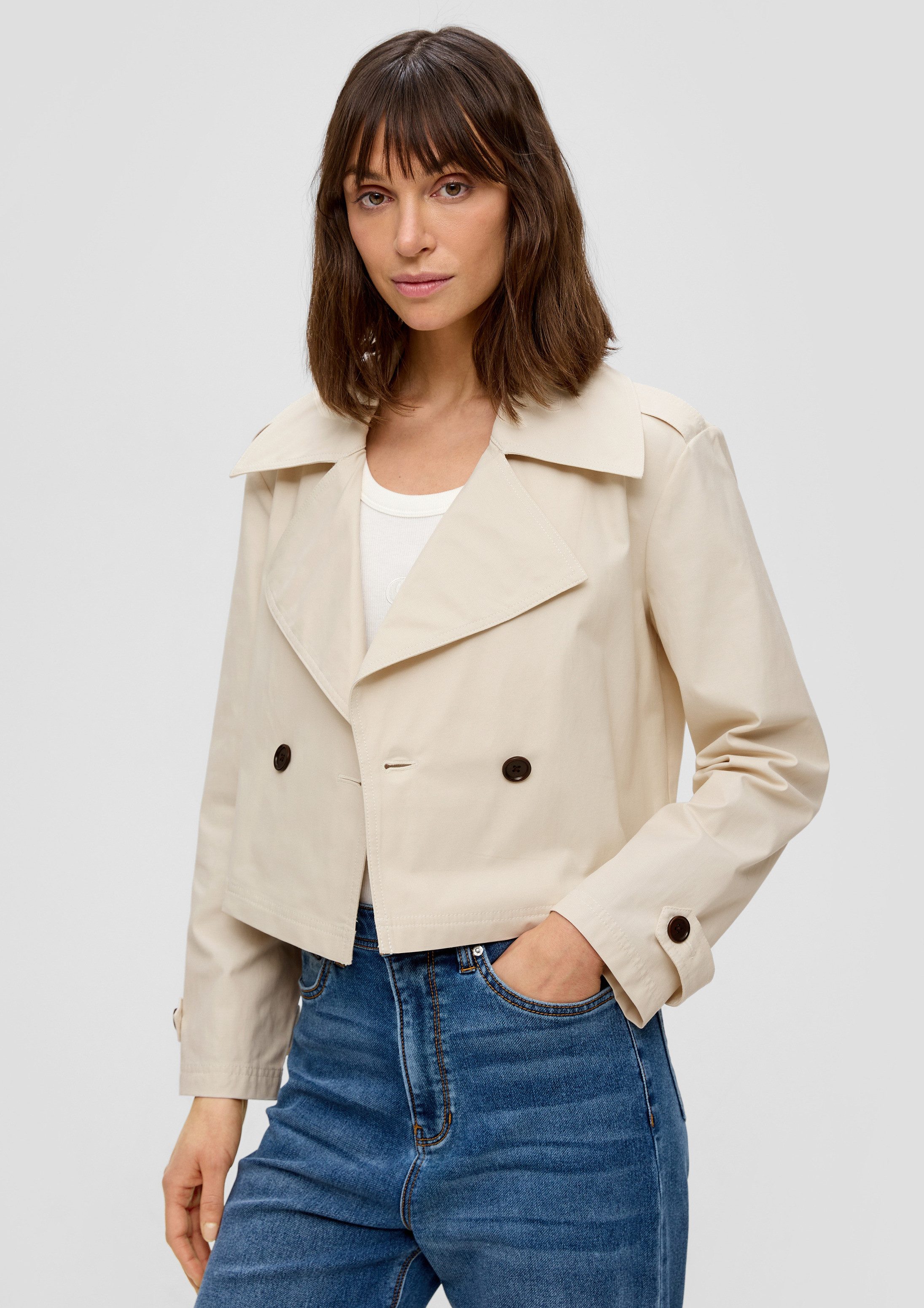 s.Oliver Funktionsjacke Indoor-Jacke Jacke mit Reverskragen