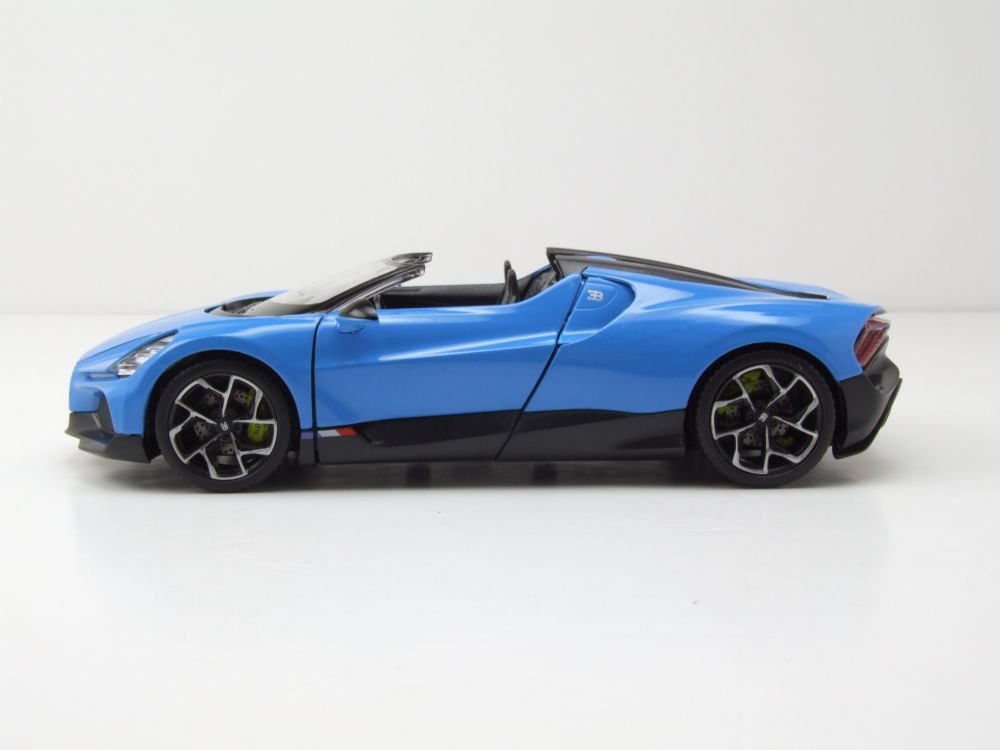 Welly Modellauto Bugatti W16 Mistral blau, Maßstab 1:24