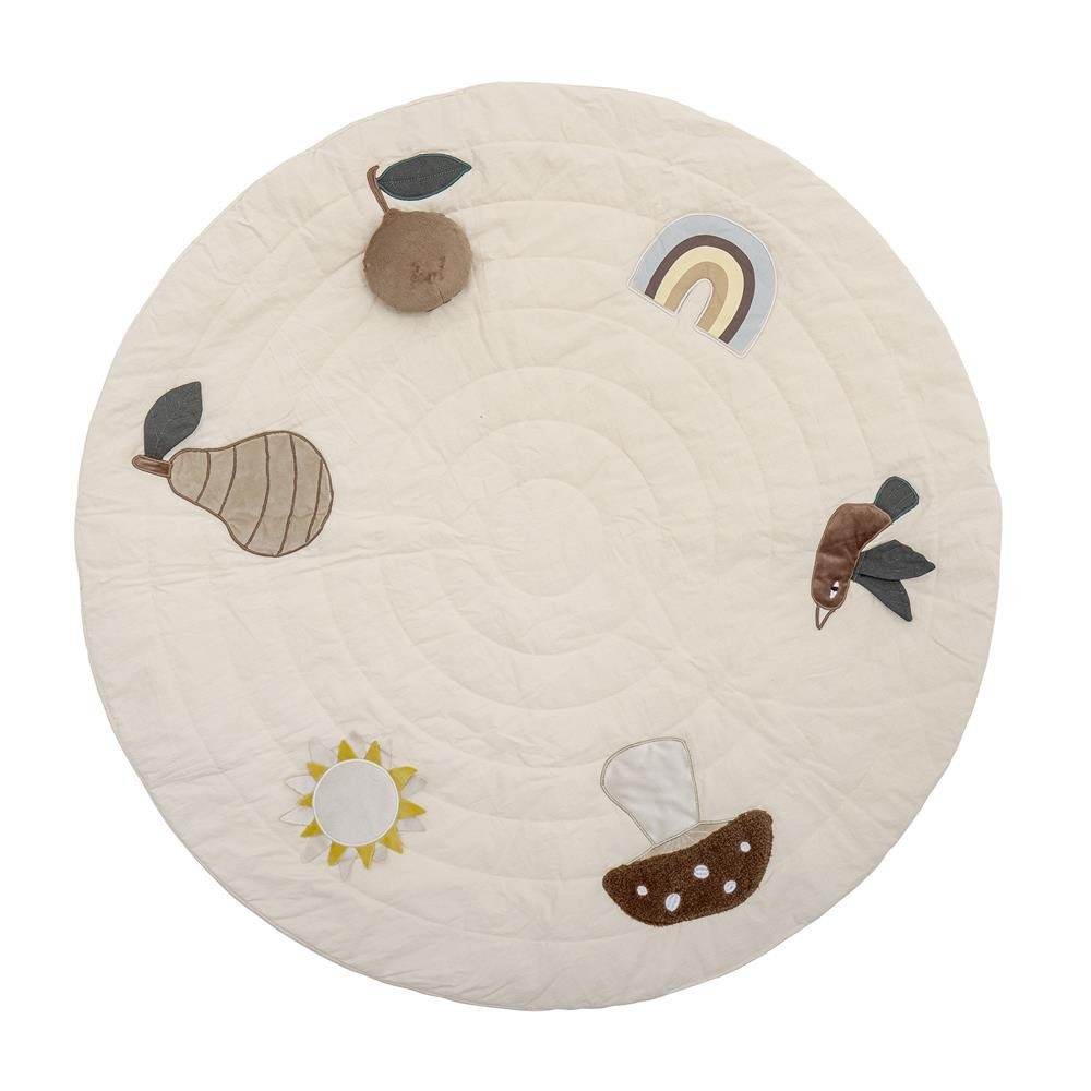 Bloomingville Spielmatte Agnes, 100 cm Durchmesser, Weiß, aus Baumwolle