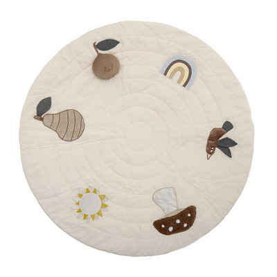 Bloomingville Spielmatte Agnes, 100 cm Durchmesser, Weiß, aus Baumwolle