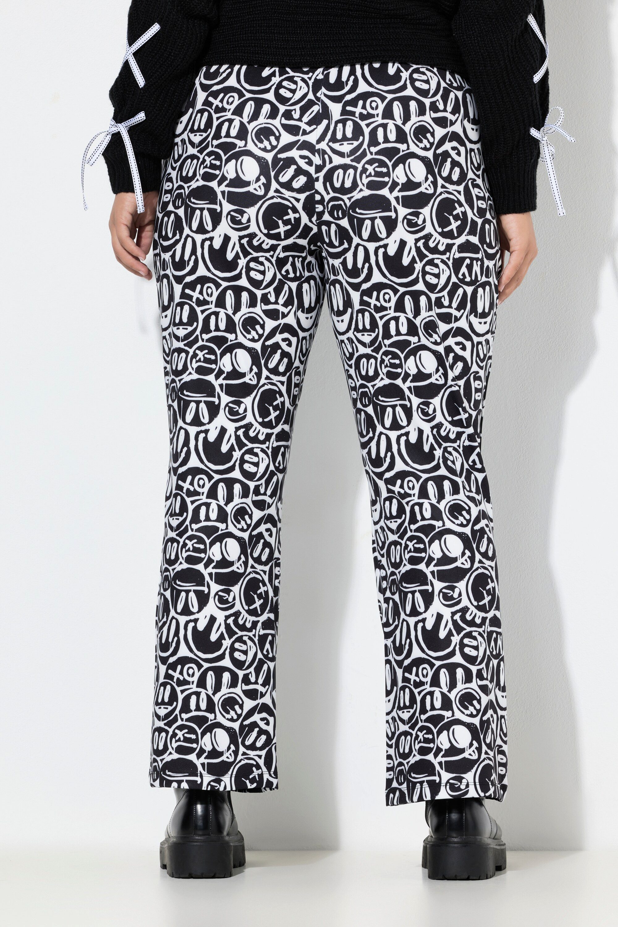 Angel of Style Schlupfhose Hose Schlag Scubajersey Smileys