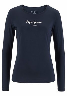 Pepe Jeans Langarmshirt NEW VIRGINA L/S mit Logo-Print