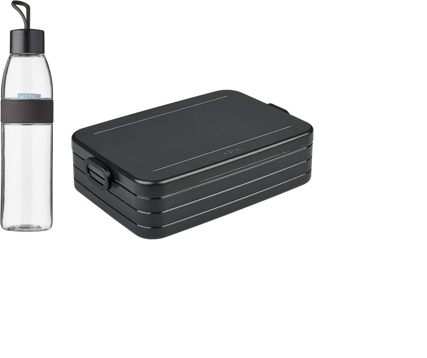 Mepal Lunchbox Lunchbox mit Trennwand und 700 ml Trinkflasche, ideal für Mealprep, Auslaufsicher, bruchfestes Material, kohlensäuregeeignet