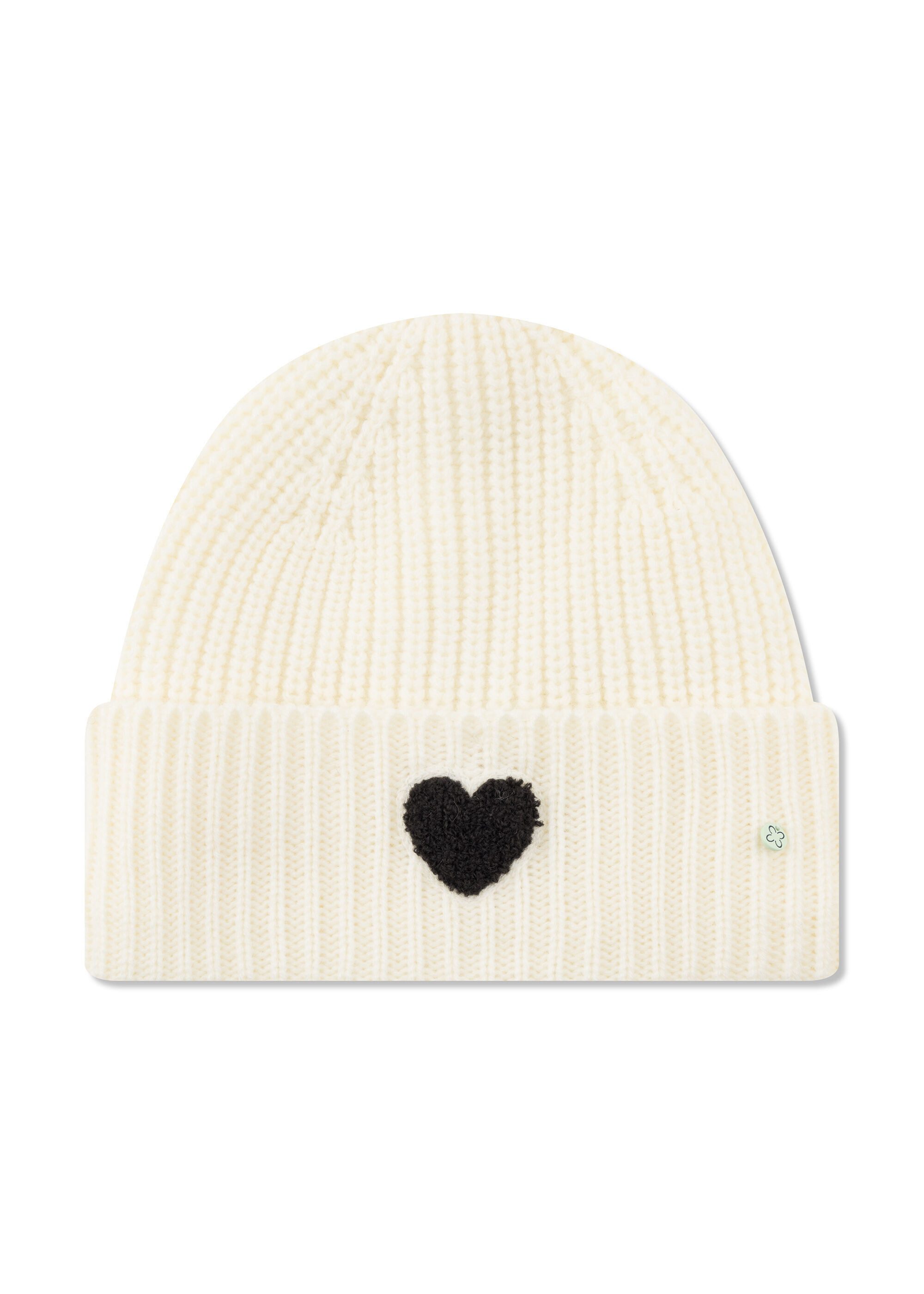 Codello Strickmütze (1-St) mit einem „Herz“-Stickerei in Teddy-Optik