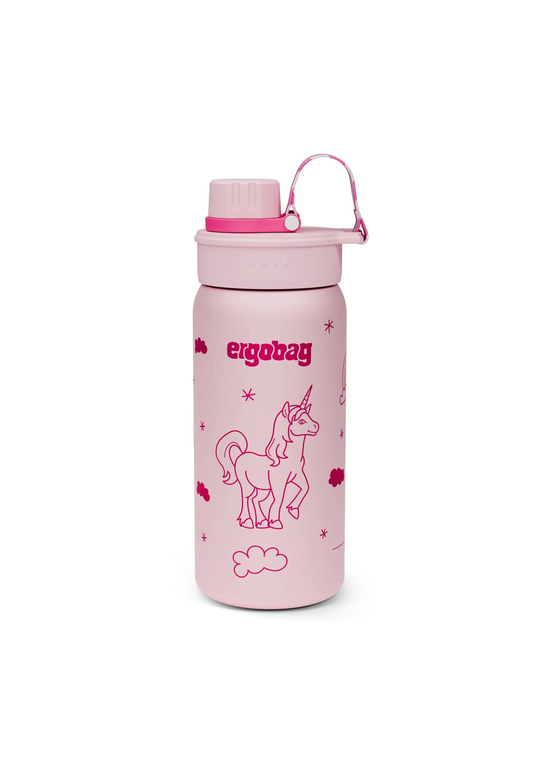 ergobag Trinkflasche Edelstahl Trinkflasche, auslaufsicher und kohlensäuregeeignet