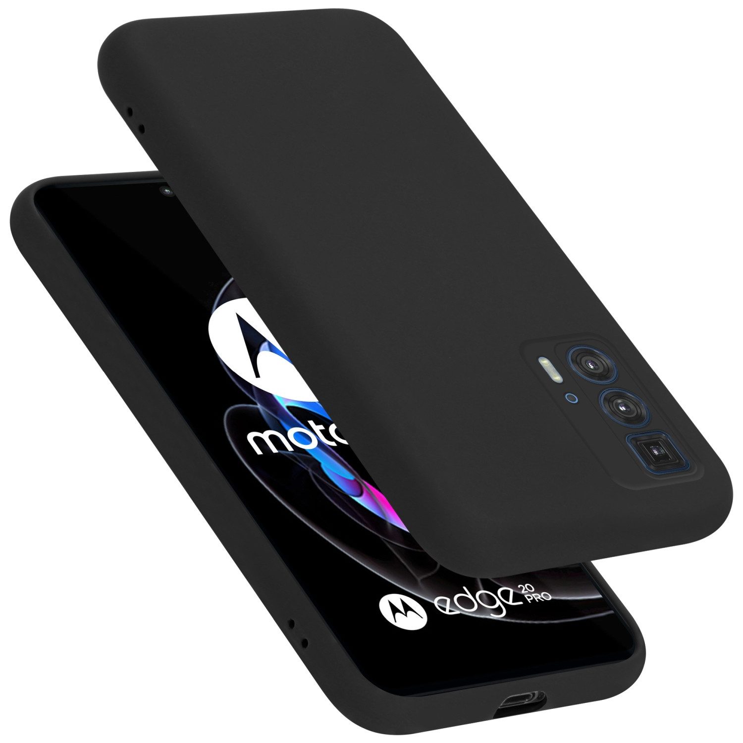 Cadorabo Handyhülle für Motorola EDGE 20 PRO / EDGE S PRO Hülle Motorola EDGE 20 PRO / EDGE S PRO, Flexible Hülle TPU Silikon Schutzhülle Back Cover Case
