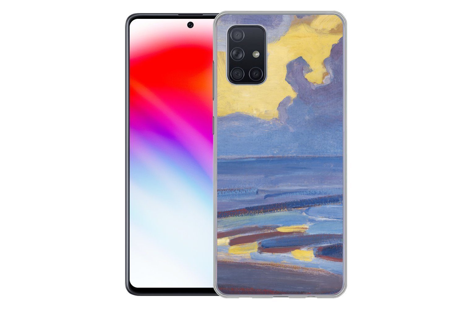 MuchoWow Handyhülle für Samsung Galaxy A51 Am Meer - Piet Mondrian, Smartphone-Bumper, Print, Handy Schutzhülle Dünn