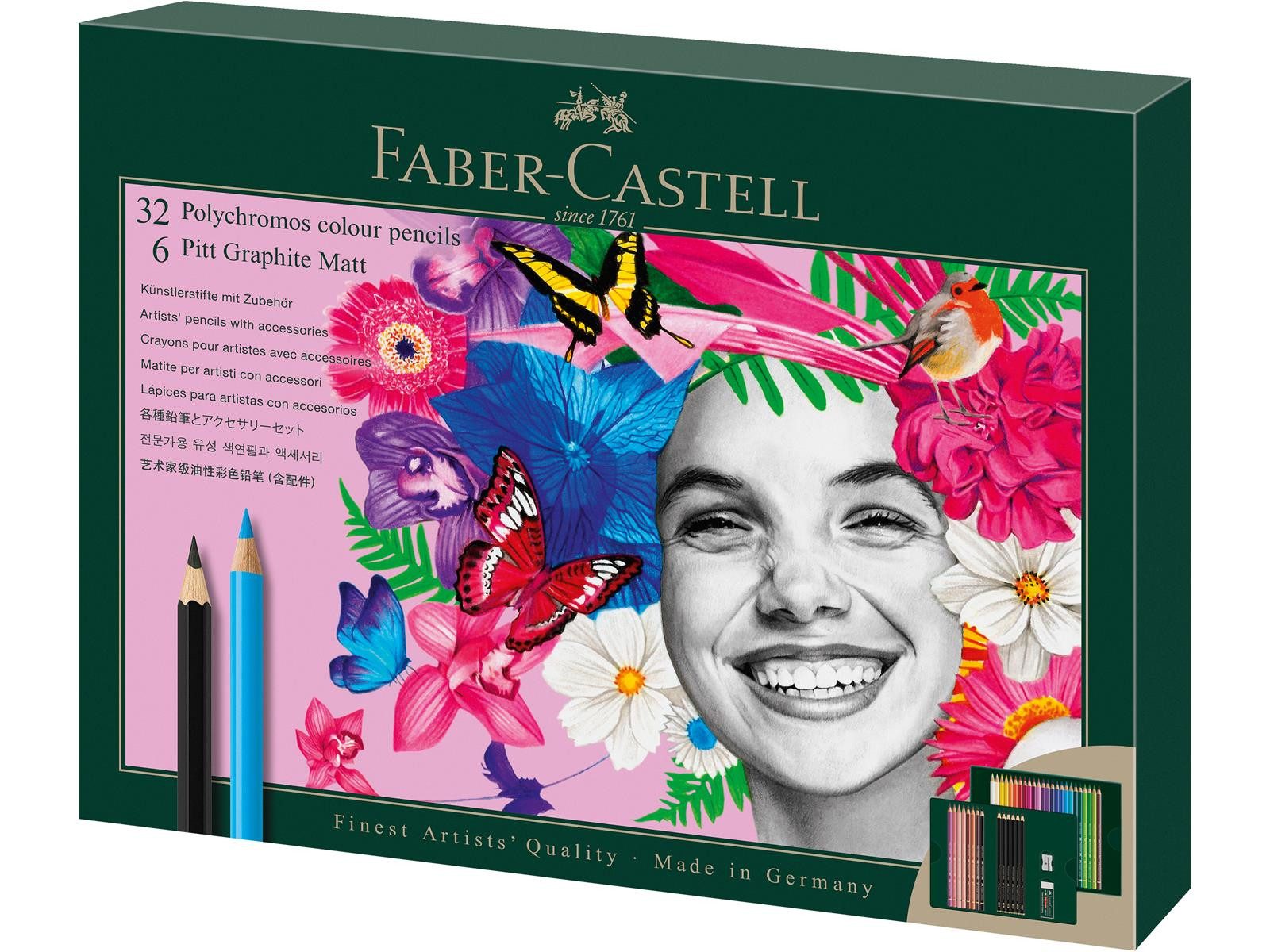 Faber-Castell Künstlerstift Faber-Castell Polychromos & Graphite Matt - 40er Set