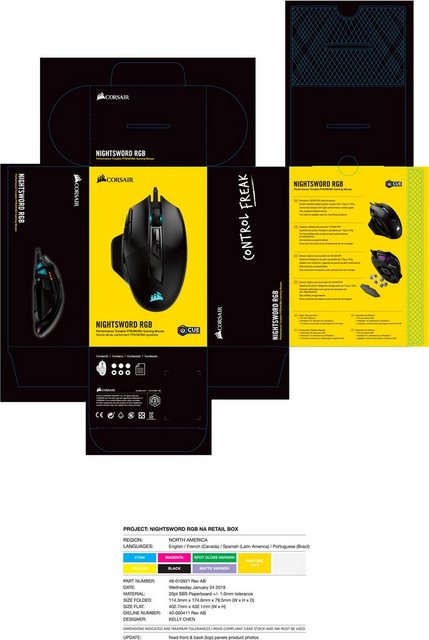 Corsair »NIGHTSWORD RGB PerformanceTunable Gaming Mouse« Gaming-Maus