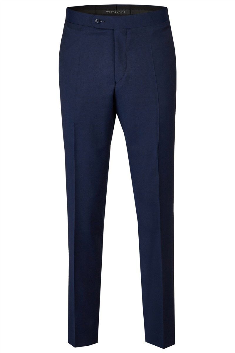 Wilvorst Anzughose Wilvorst CLASSICs Herren Smokinghose Modern-Fit Blau
