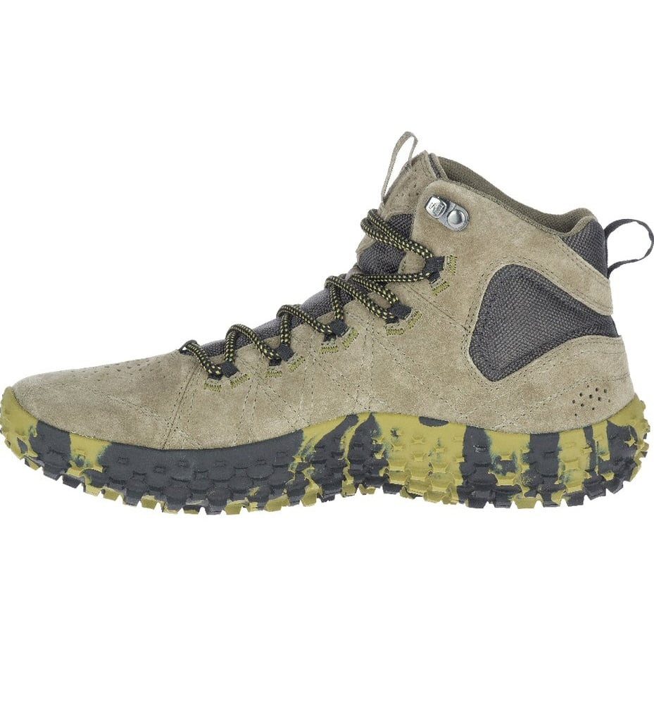 Merrell Wrapt Mid WP (Minimal-Laufschuhe, Leder, wasserdicht) olivegrün Herren Sneaker