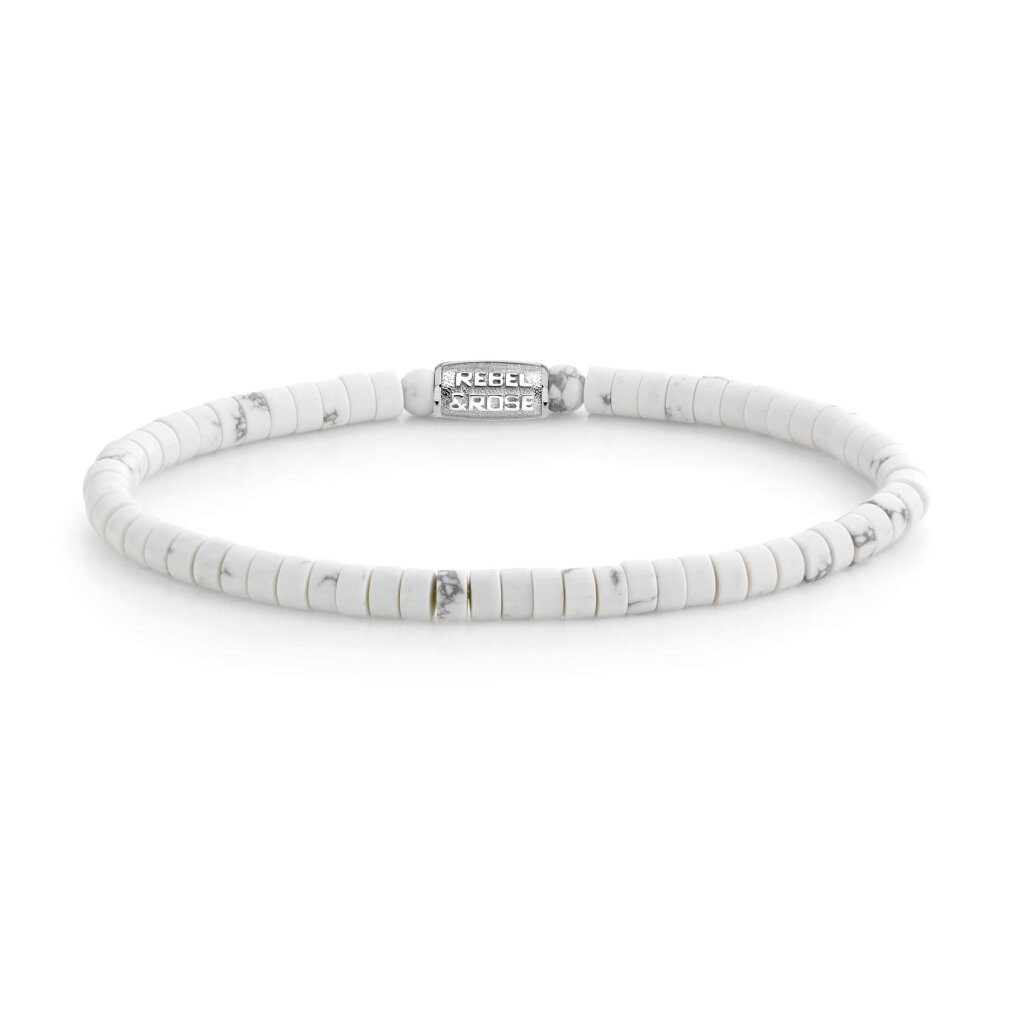 Rebel & Rose Armband White beaded bracelet Virgin White RR-40081-S - Dimension: 19 cm - L