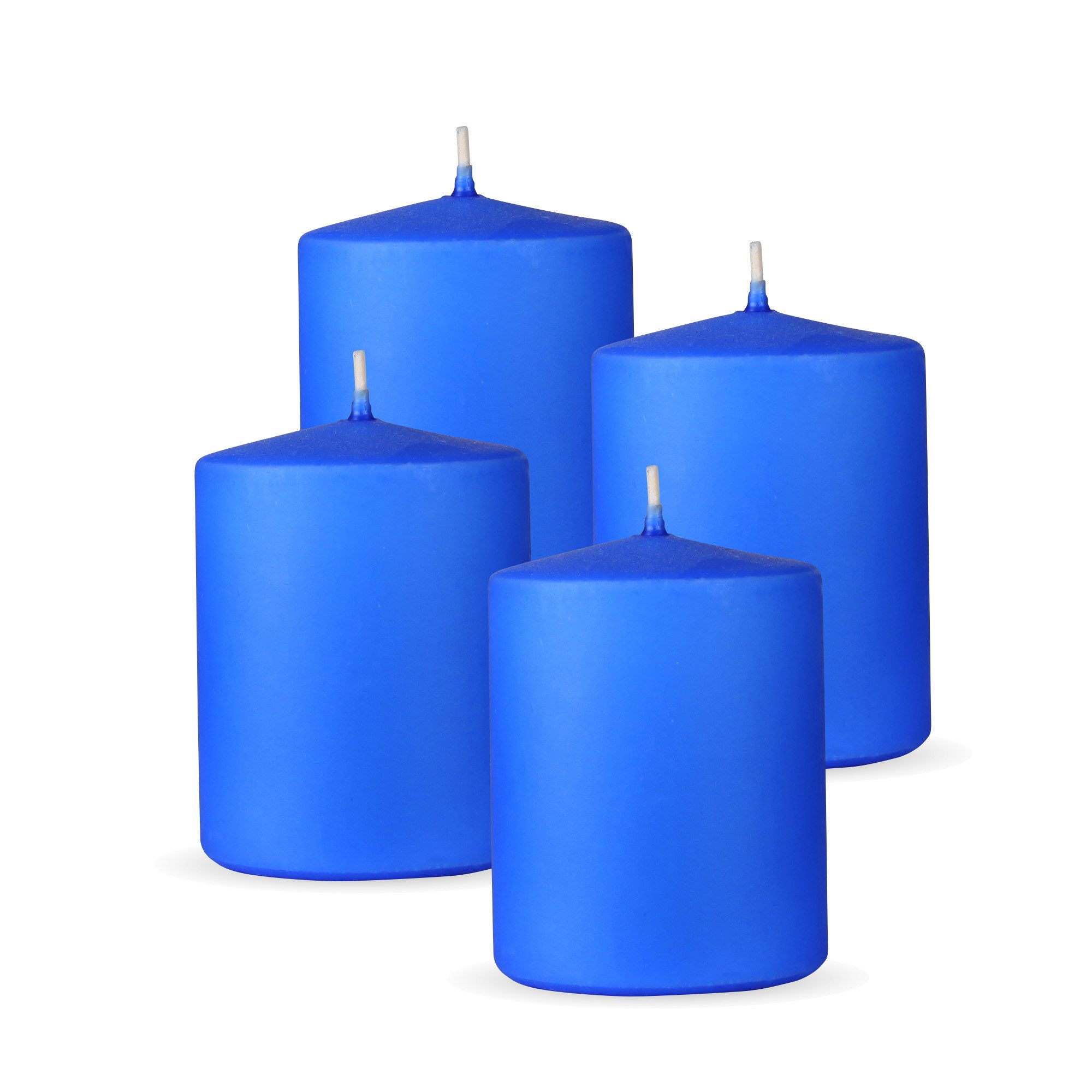 HS Candle Stumpenkerze Säulenkerze Ø7cm (4-tlg), Wachskerzen - unparfümierte Säulenkerzen - viele Farben/Größen