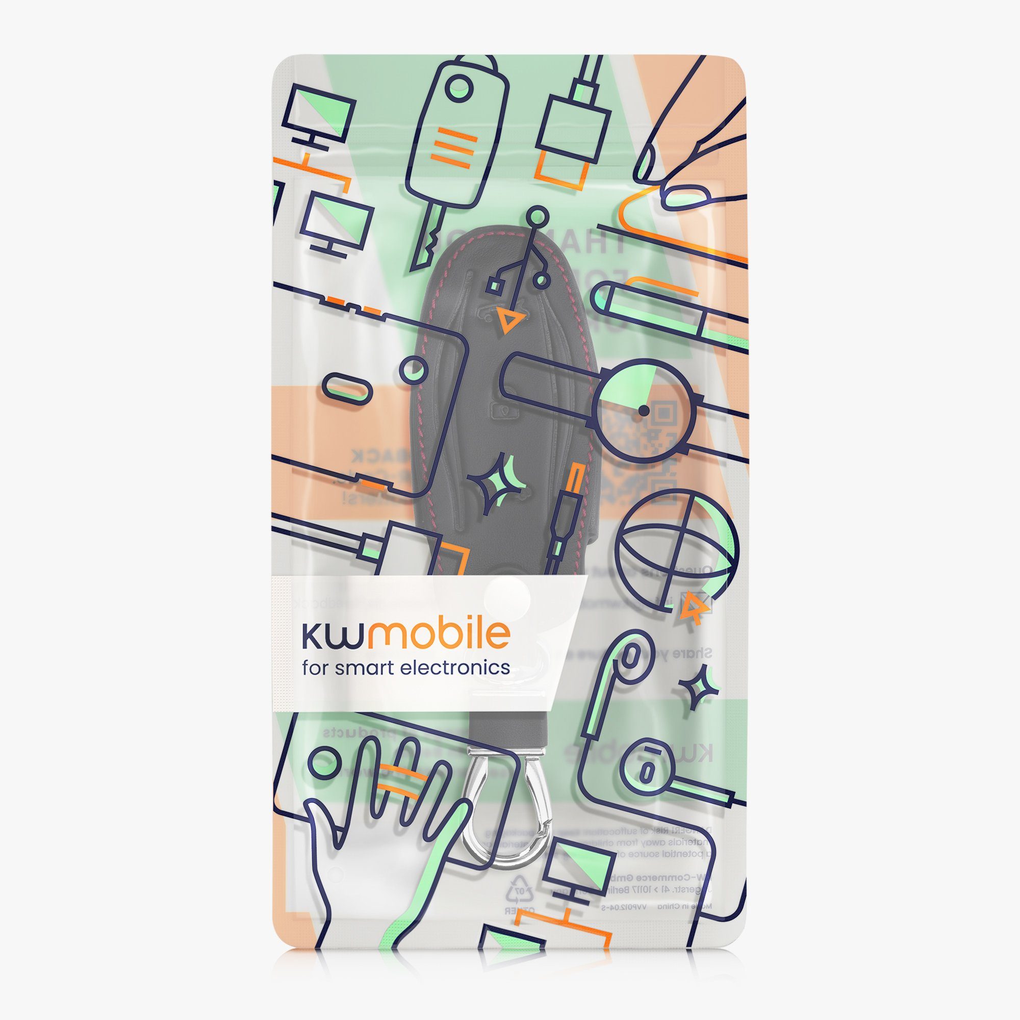 kwmobile Tesla Schlüssel S Hülle Model Case Cover Schwarz Autoschlüssel Autoschlüssel, Schlüsselhülle für Kunstleder Schlüsseltasche