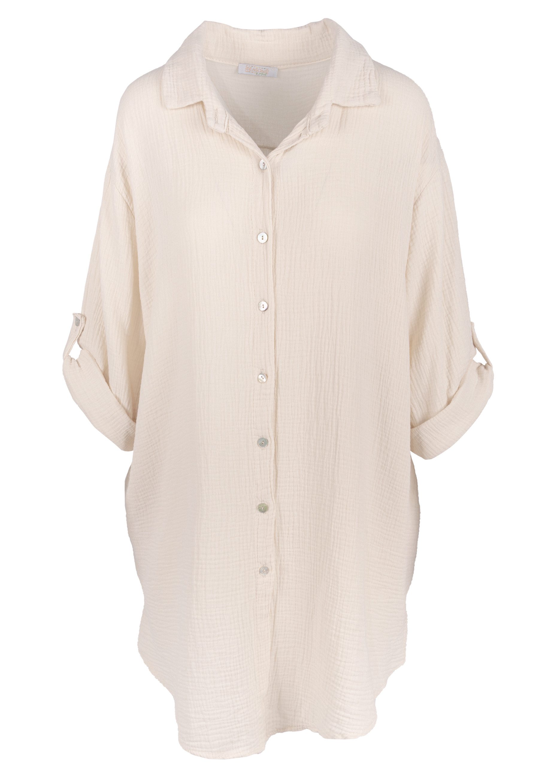 Seasons of April Hemdbluse Oversized Musselinbluse Jessy (1-tlg) Musselin H günstig online kaufen