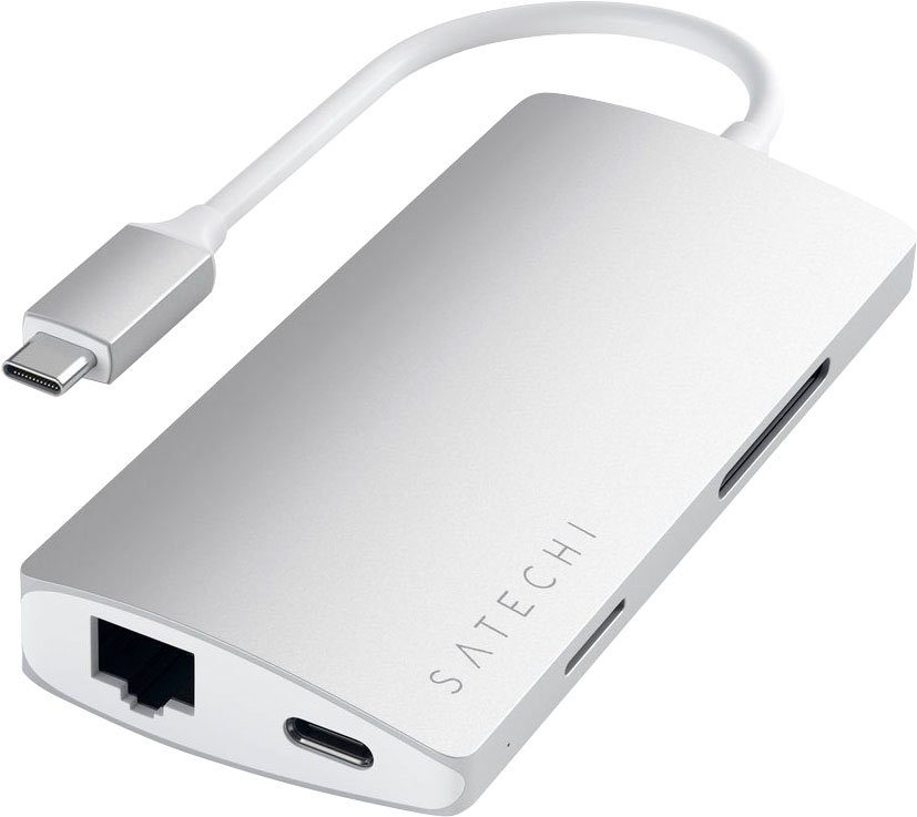 Satechi Type-C Multi-Port Hub 4K Ethernet V2 Adapter zu HDMI, MicroSD-Card, RJ-45 (Ethernet), SD-Card, USB 3.0, USB Typ C