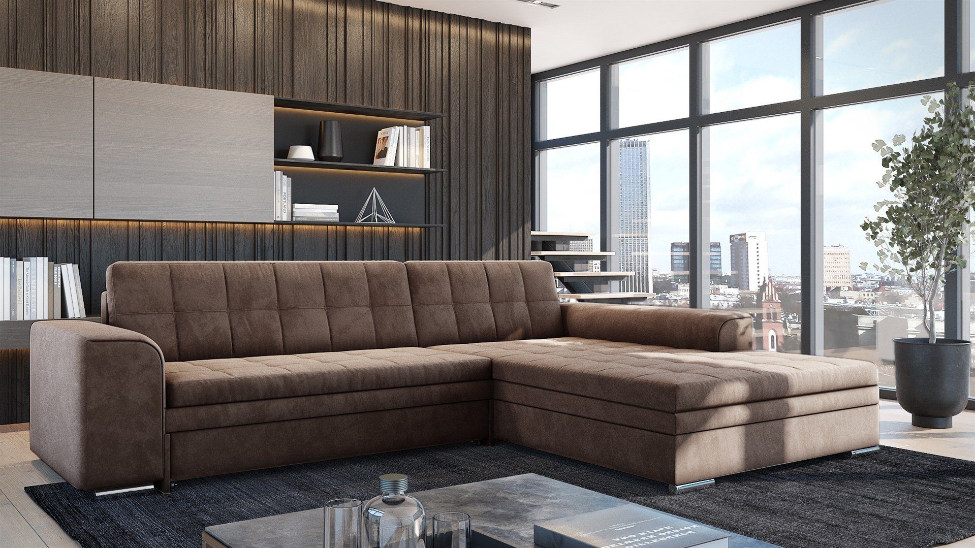 Fun Möbel Ecksofa Sofa SARRA Ottomane günstig online kaufen