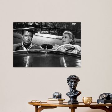 Posterlounge Wandfolie Bridgeman Images, Cary Grant und Grace Kelly, 1955, Vintage Fotografie