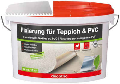 Bodenmeister Dispersionskleber 3kg Fixierung und Zahnspachtel, (2-tlg), für Teppichboden, PVC und Vinyl, reicht für ca. 12qm