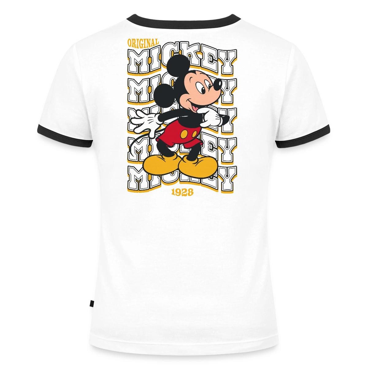 Spreadshirt T-Shirt Mickey & Minnie Mickey Mouse Original 1928 Frauen Kontrast T-Shirt (1-tlg)
