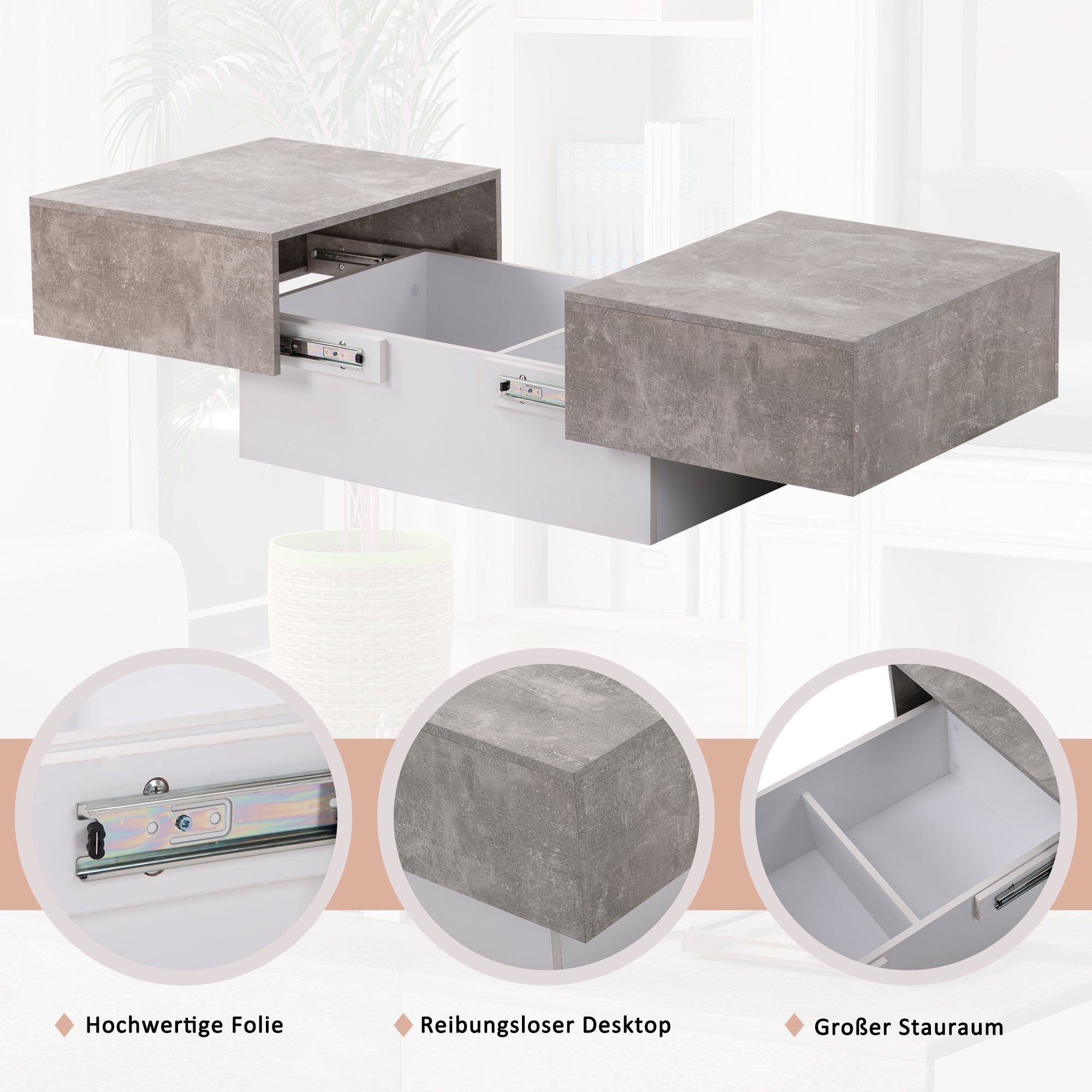 Merax Couchtisch mit Barfunktion, Wohnzimmertisch mit günstig online kaufen