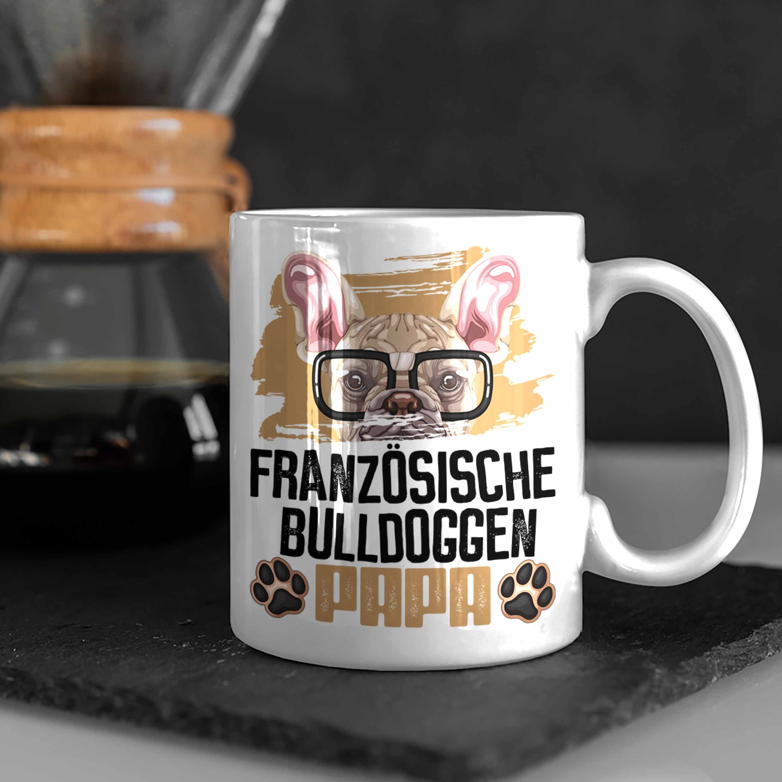 Papa Besitzer Geschenk Spruch Lustiger Ge Tasse Trendation Weiss Tasse Bulldogge Französische